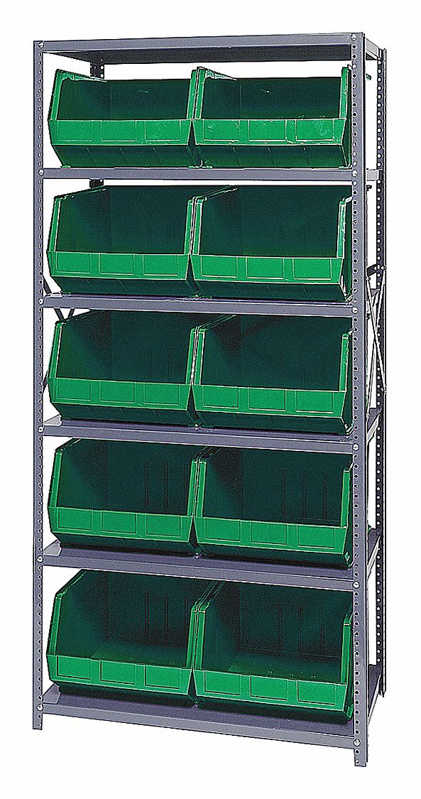 QUANTUM STORAGE SYSTEMS, 36 in x 18 in x 75 in, 1 Sided, Bin Shelving