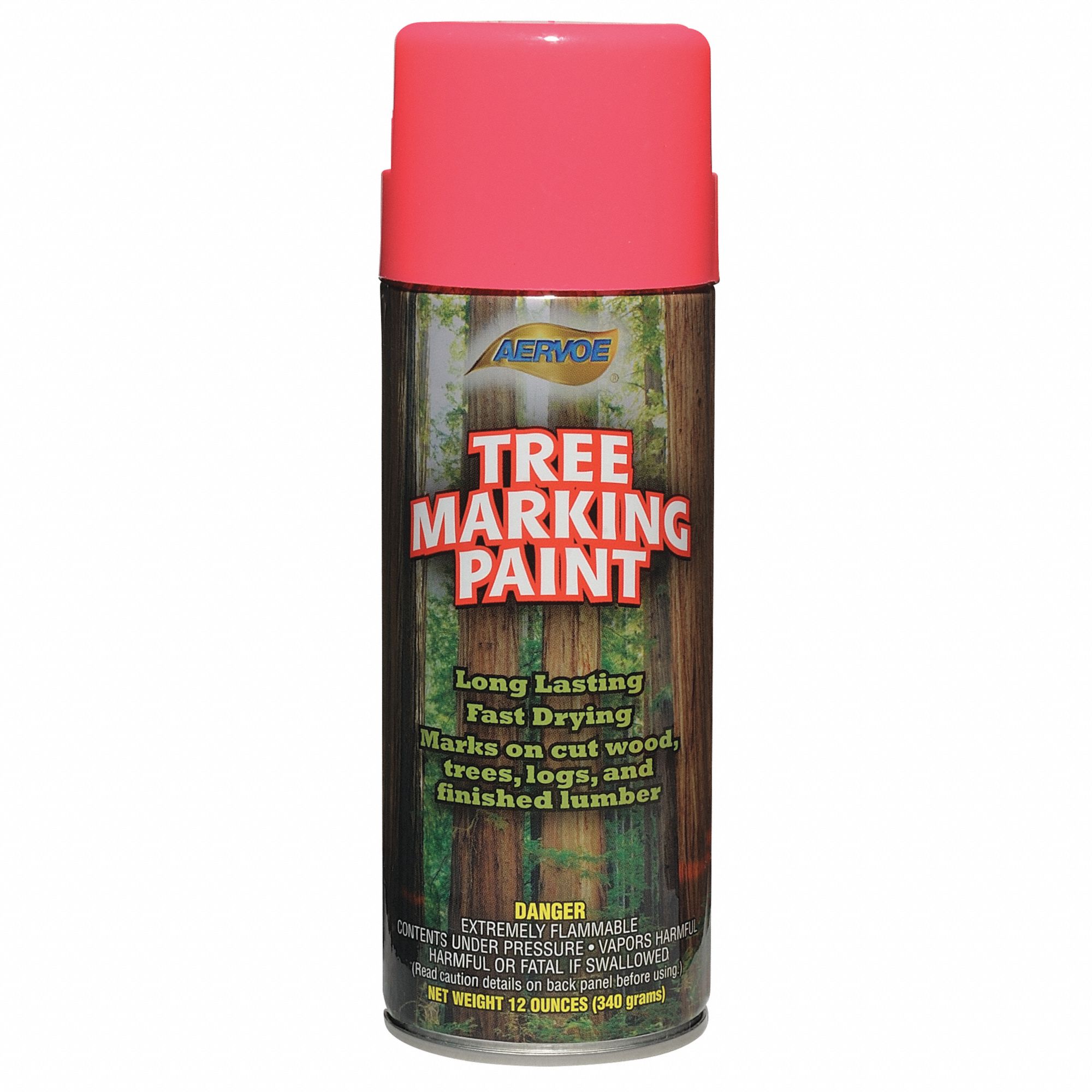 AERVOE SolventBase Tree Marking Paint, Fluorescent Pink, 12 oz 8PEV5