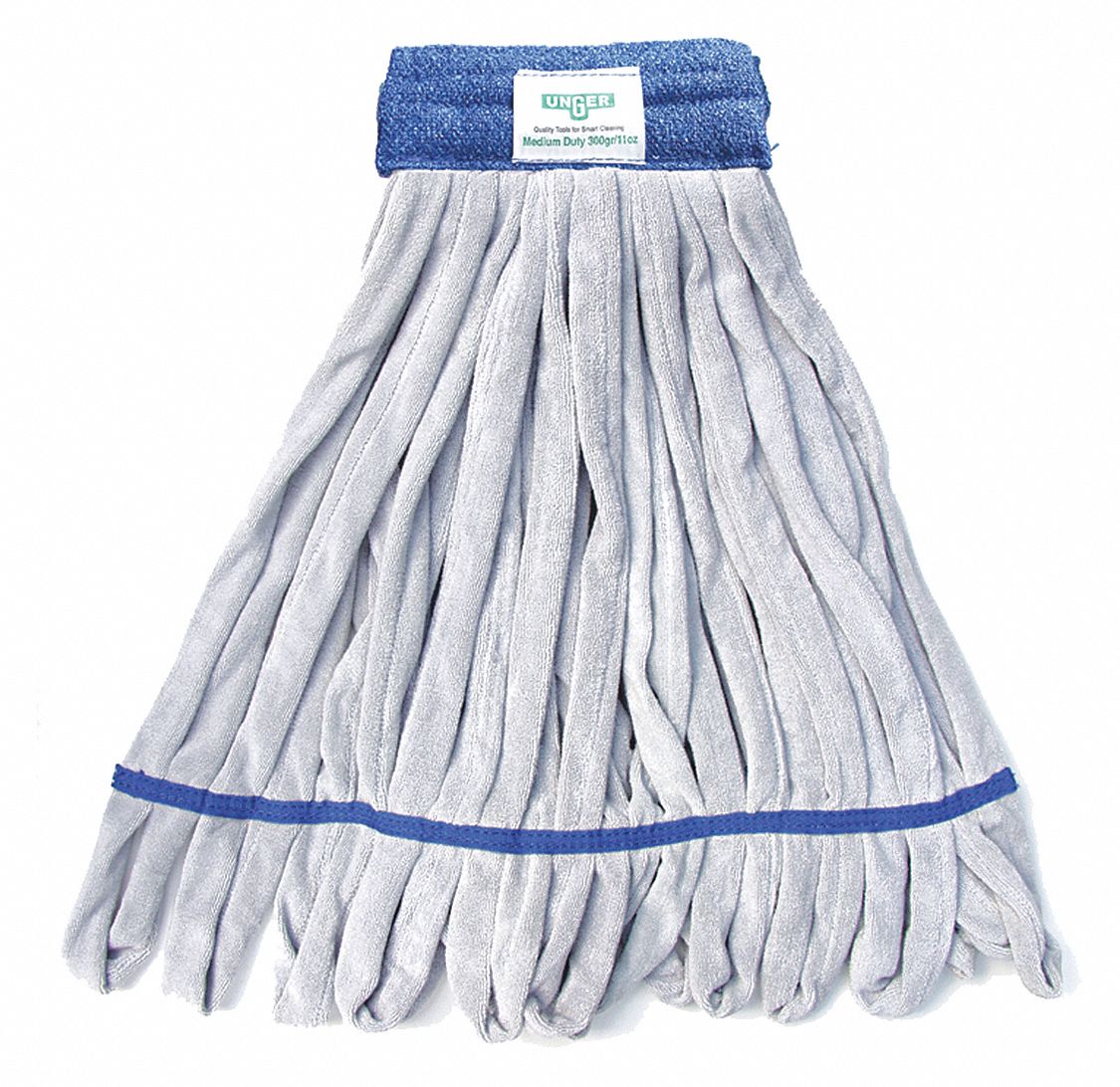 UNGER Quick Change Microfiber Tube Wet Mop Head, Blue 8PT71ST30B