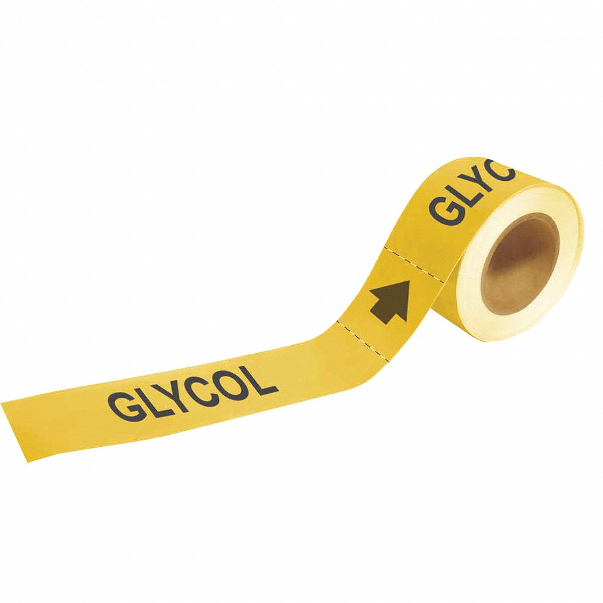 Glycol, Yellow, Pipe Marker 8RLA873894 Grainger