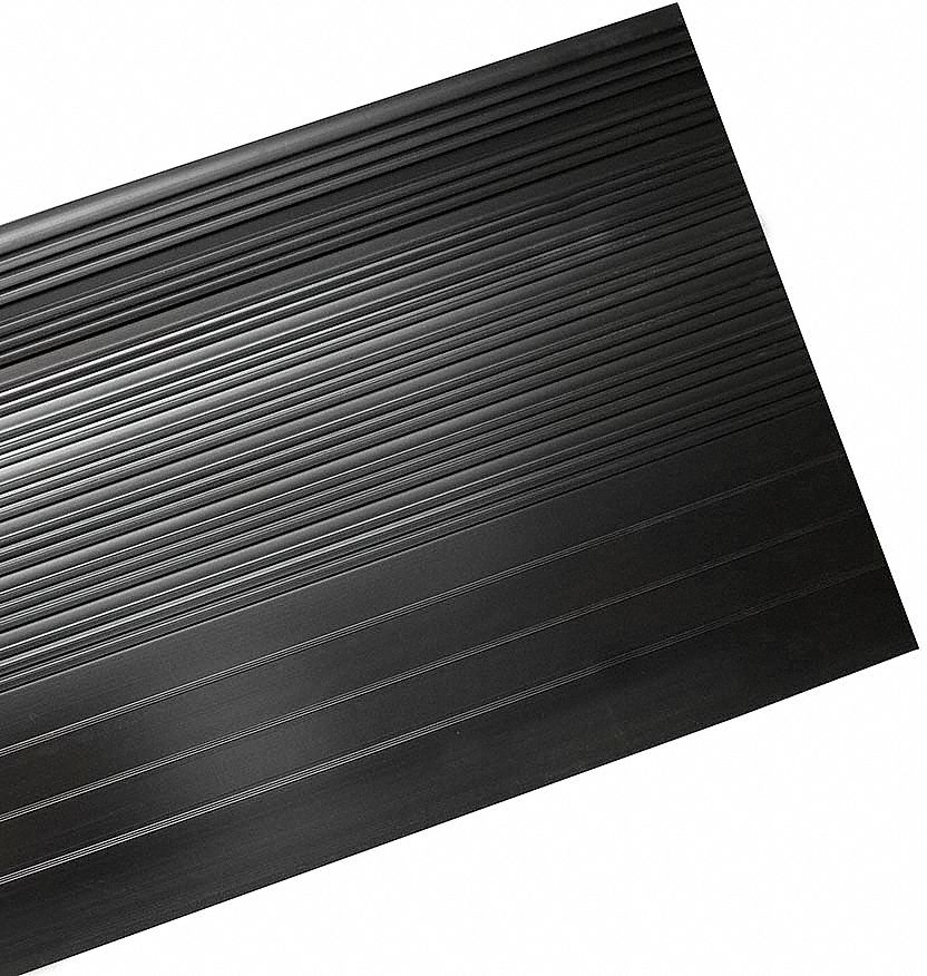 SUREFOOT Black, Vinyl Stair Tread Cover, Installation Method Adhesive