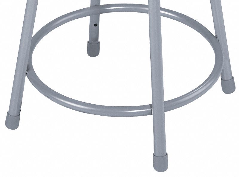 NATIONAL PUBLIC SEATING Round Stool and 300 lb Weight Capacity, Gray