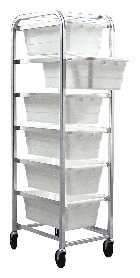 QUANTUM STORAGE SYSTEMS, 6 Bins/Tubs, Lightweight CorrosionResistant Vertical RackStyle Tub