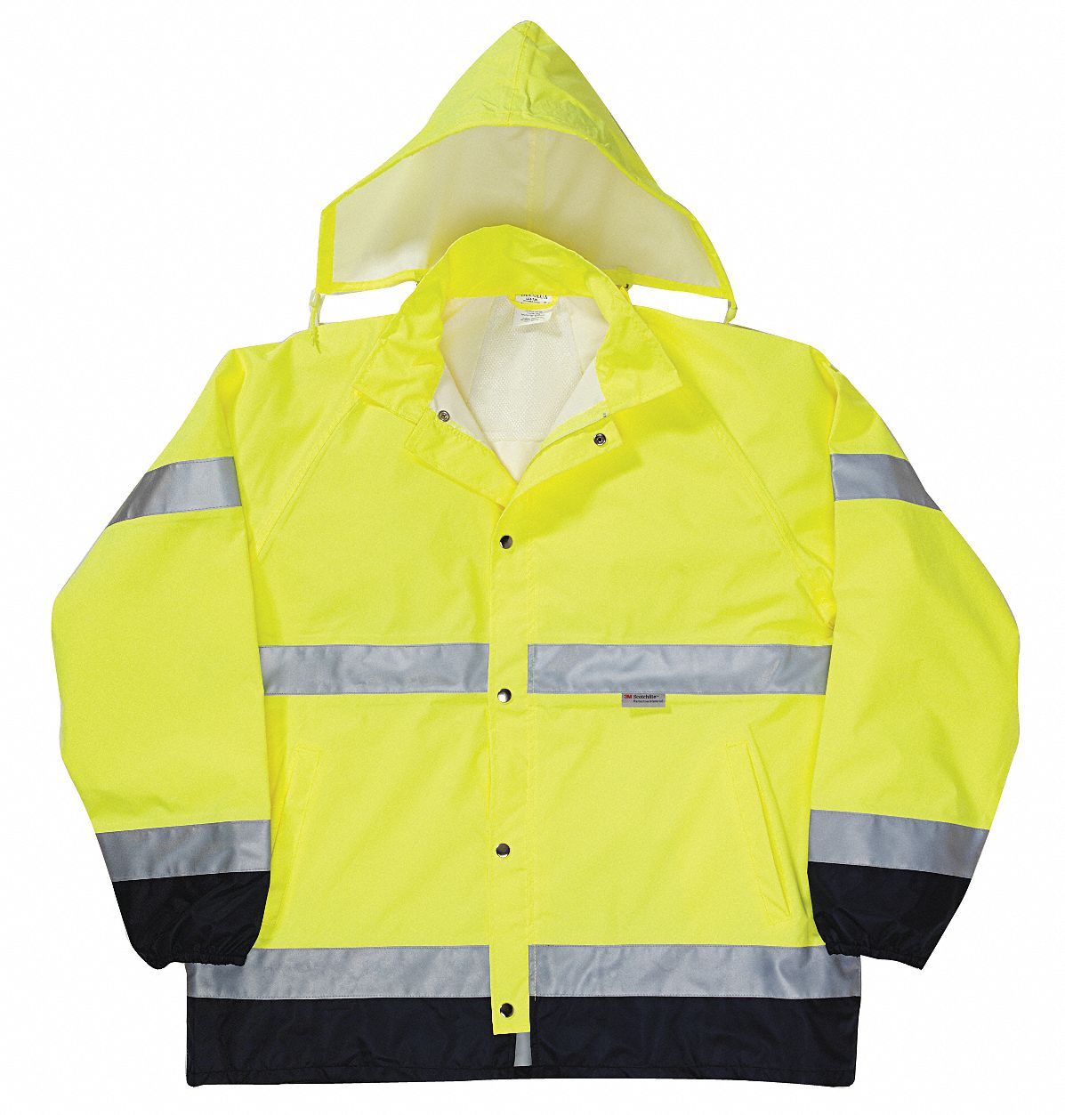 OCCUNOMIX, Horizontal, 3XL, Rain Jacket with Zip Rollaway Hood 8FAC4LUXTJRY3X Grainger