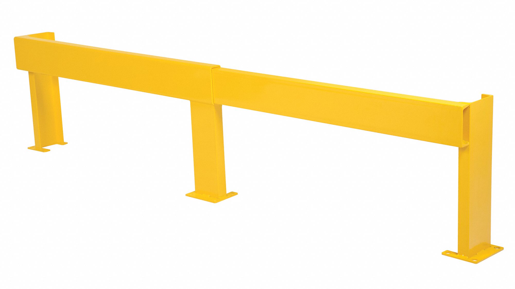 GRAINGER APPROVED Yellow, Steel, Guard Rail System, Floor Mounted Guard