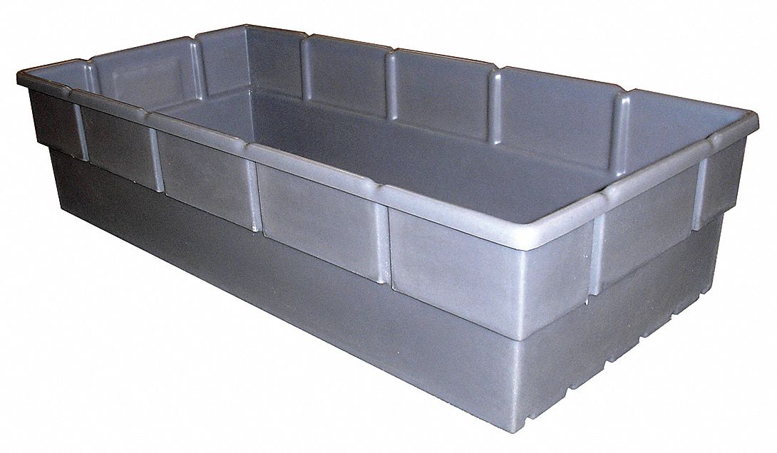 GRAINGER APPROVED Storage Tote 65 gal, 48 1/2 in x 23 in x 13 1/2 in