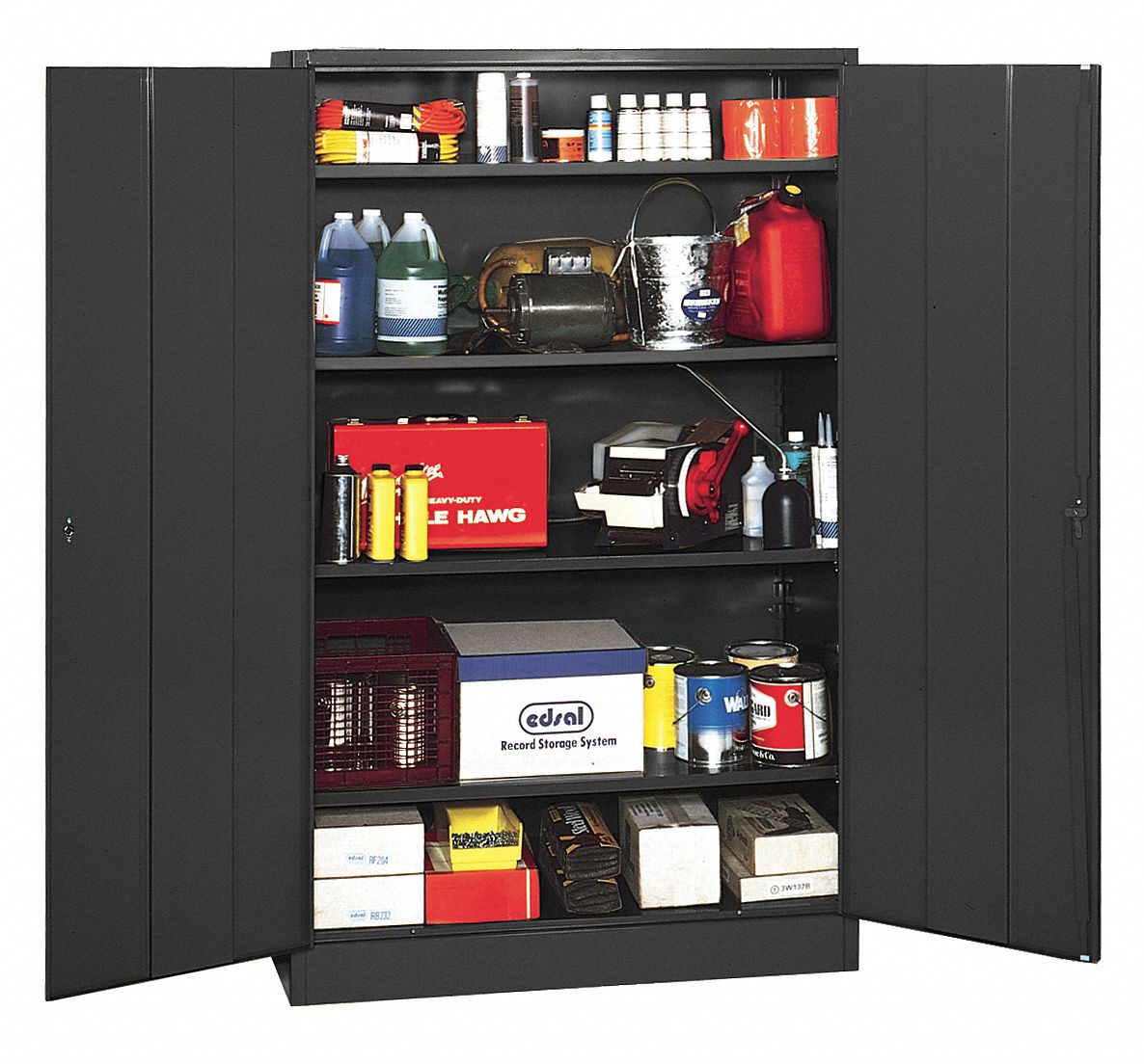 EDSAL Commercial Storage Black, 78 in H X 48 in W X 24 in D