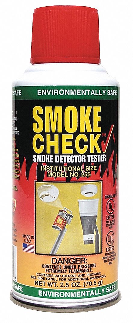 GRAINGER APPROVED 25S Smoke Detector Tester,21/2 Oz. Spray