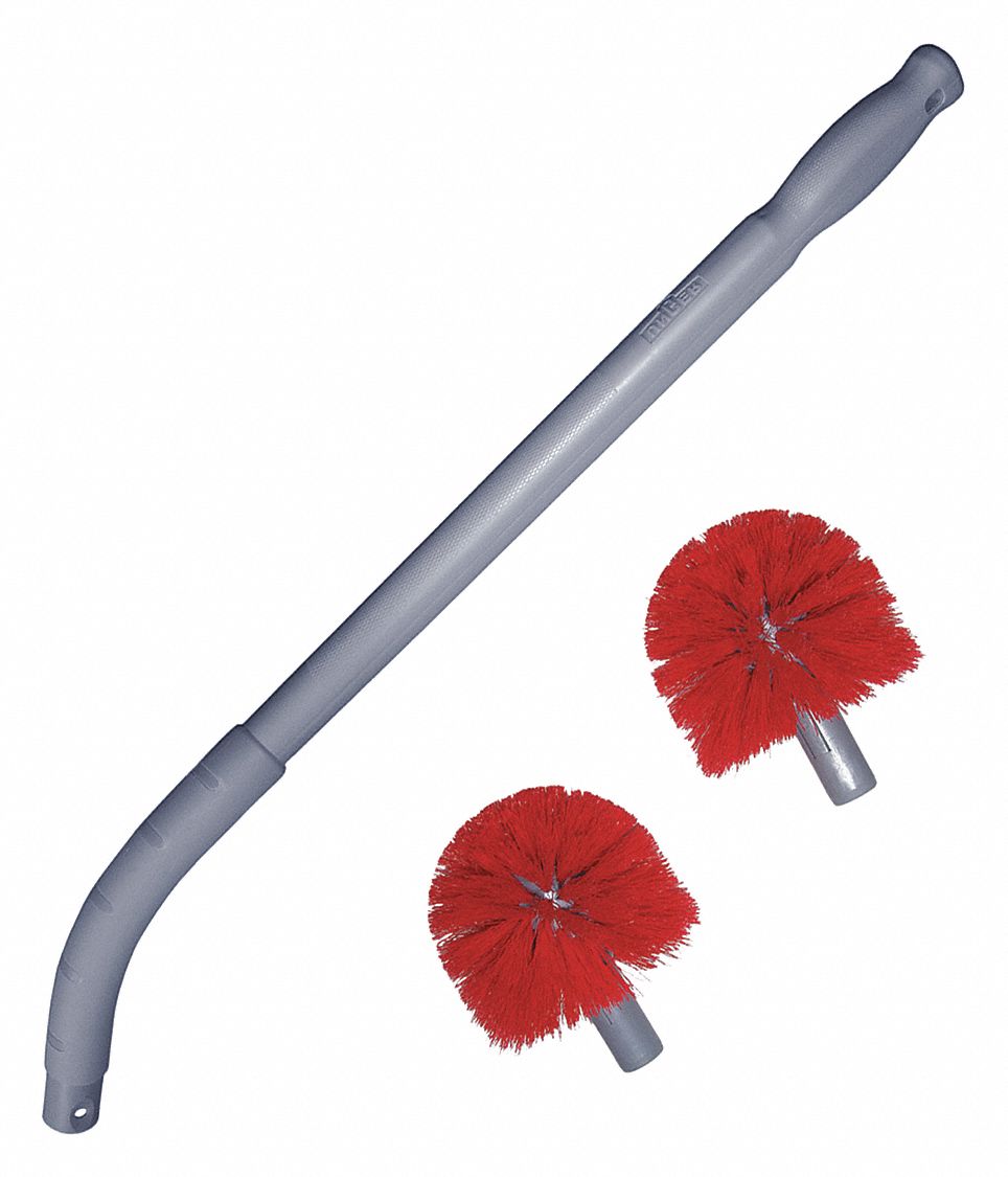UNGER 26 inL Nylon Long Handle Toilet Brush, Gray 8YE67BBCOR Grainger