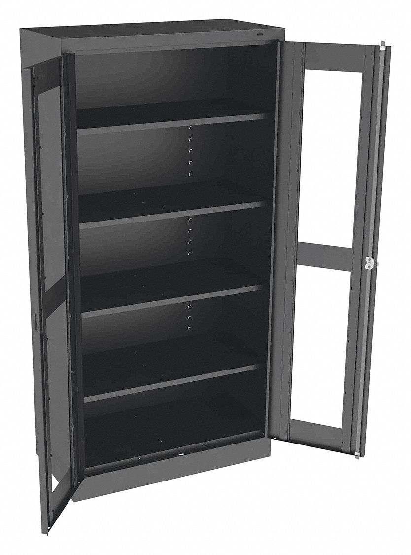 TENNSCO Commercial Storage Black, 72 in H X 36 in W X 18 in D