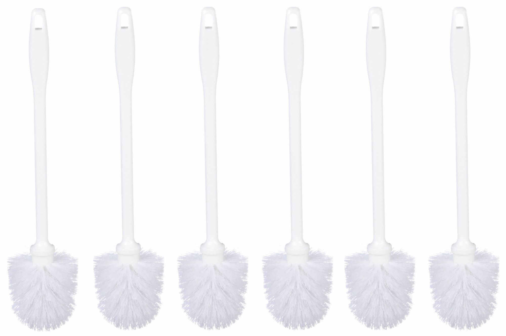 GRAINGER APPROVED 15 inL Synthetic Long Handle Toilet Brush, White