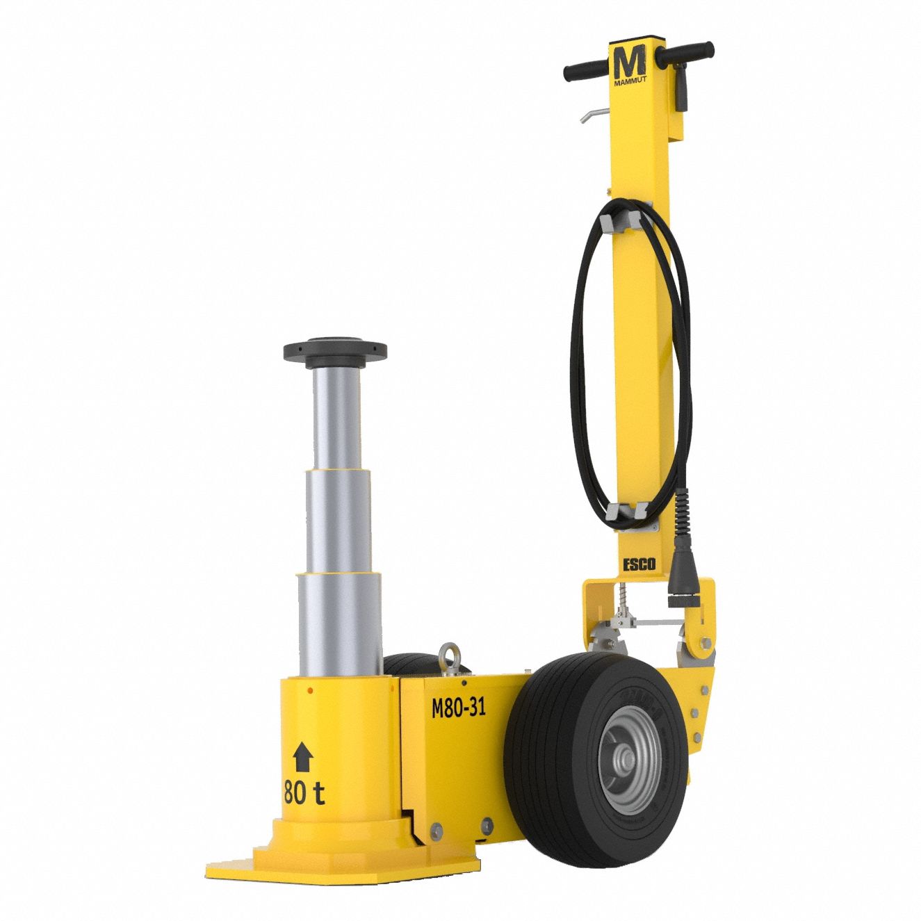 ESCO/EQUIPMENT SUPPLY CO, Air/Hydraulic Jack, Steel, Heavy Lifting Jack