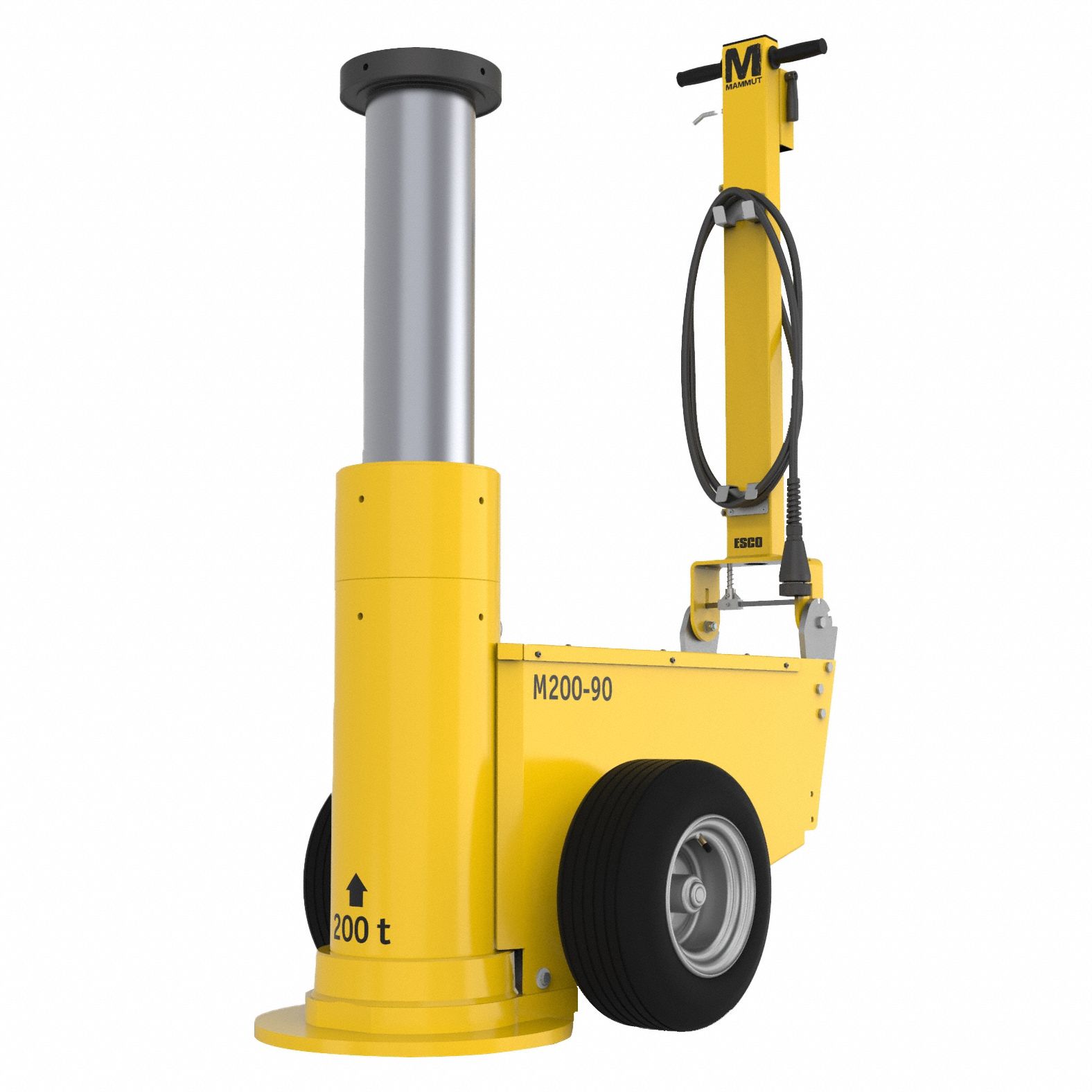 ESCO/EQUIPMENT SUPPLY CO, Air/Hydraulic Jack, Steel, Heavy Lifting Jack