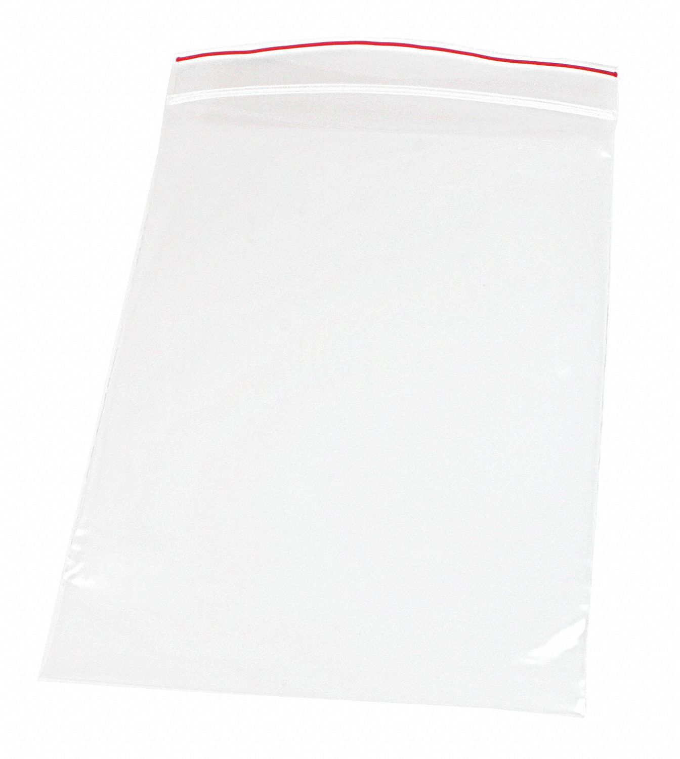 MINIGRIP RED LINE Reclosable Poly Bag 2 mil Thick, 5 in Wd, 7 in Lg