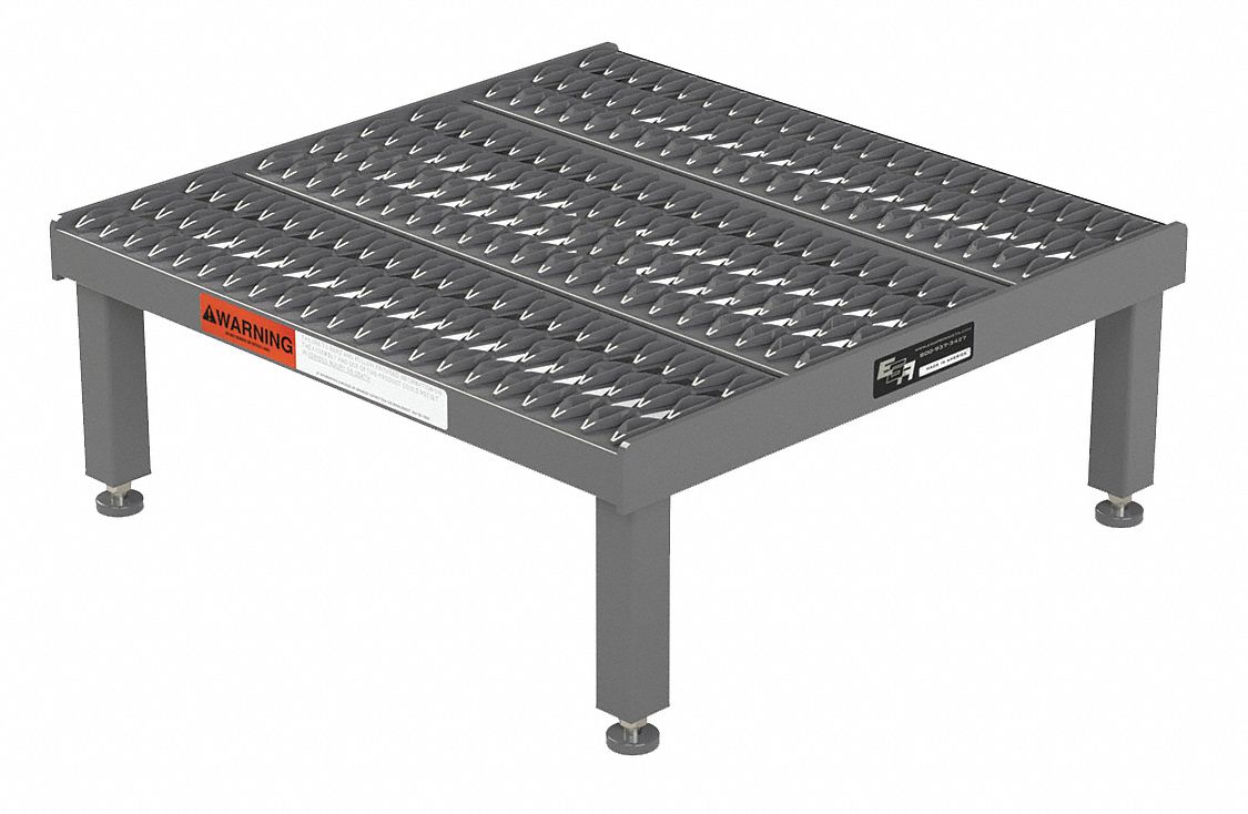 GRAINGER APPROVED Work Platform, Steel, Quad Access Platform Style, 9