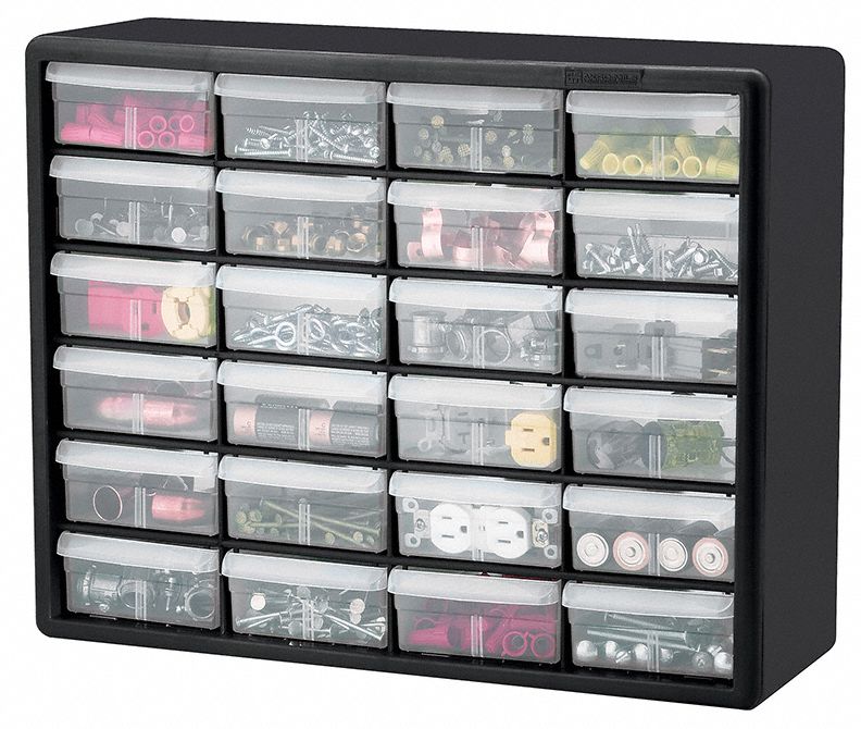 AKROMILS Drawer Bin 20 in x 6 1/2 in x 15 3/4 in, 24 Drawers
