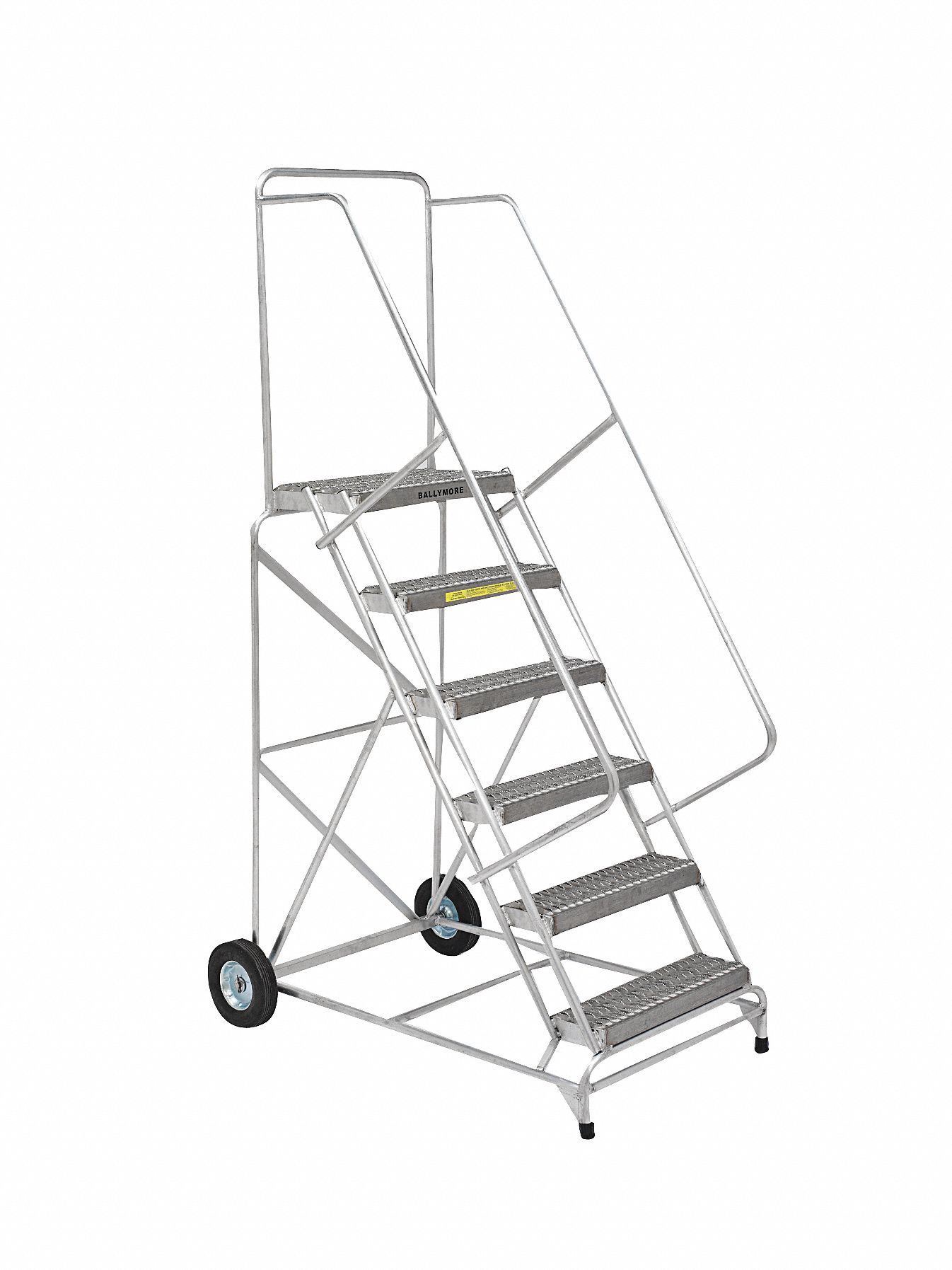 BALLYMORE 7-Step Wheelbarrow Ladder, Serrated Step Tread, 103" Overall