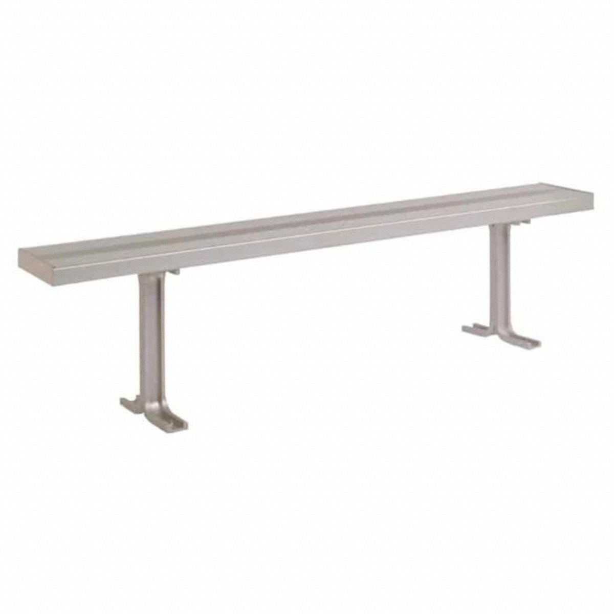 LYON, 8 ft x 9 1/2 in x 17 in, Aluminum, Locker Room Bench 9DJ14