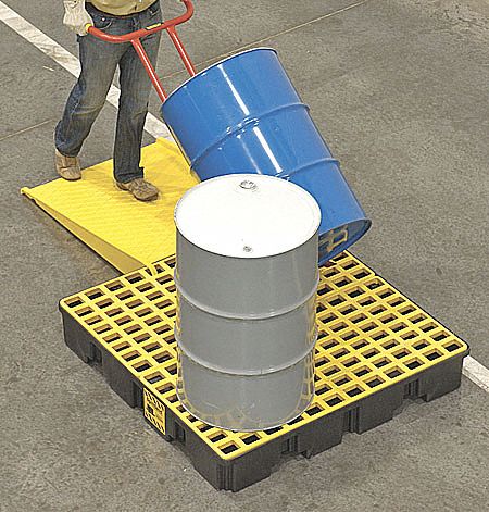 GRAINGER APPROVED Spill Containment Pallets, Uncovered, 66 gal. Spill