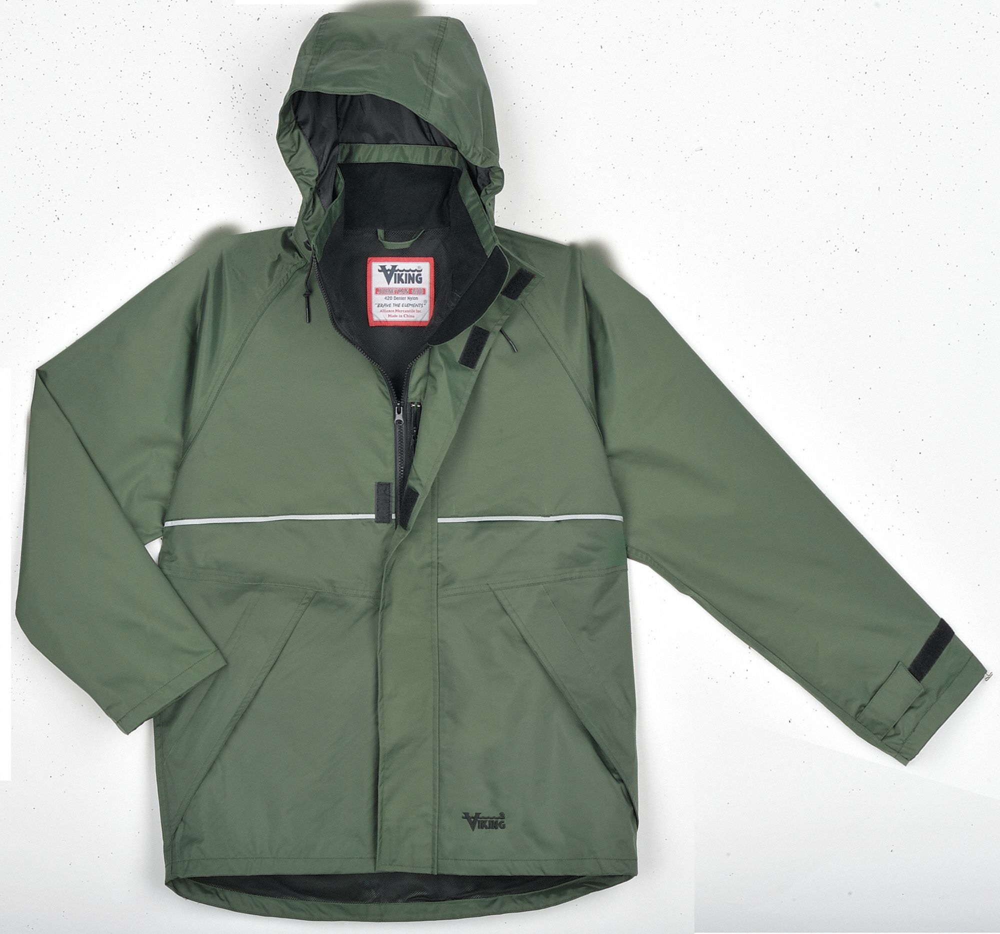 VIKING, 3XL, Green, Rain Jacket with Detachable Hood 8DK223305JXXXL