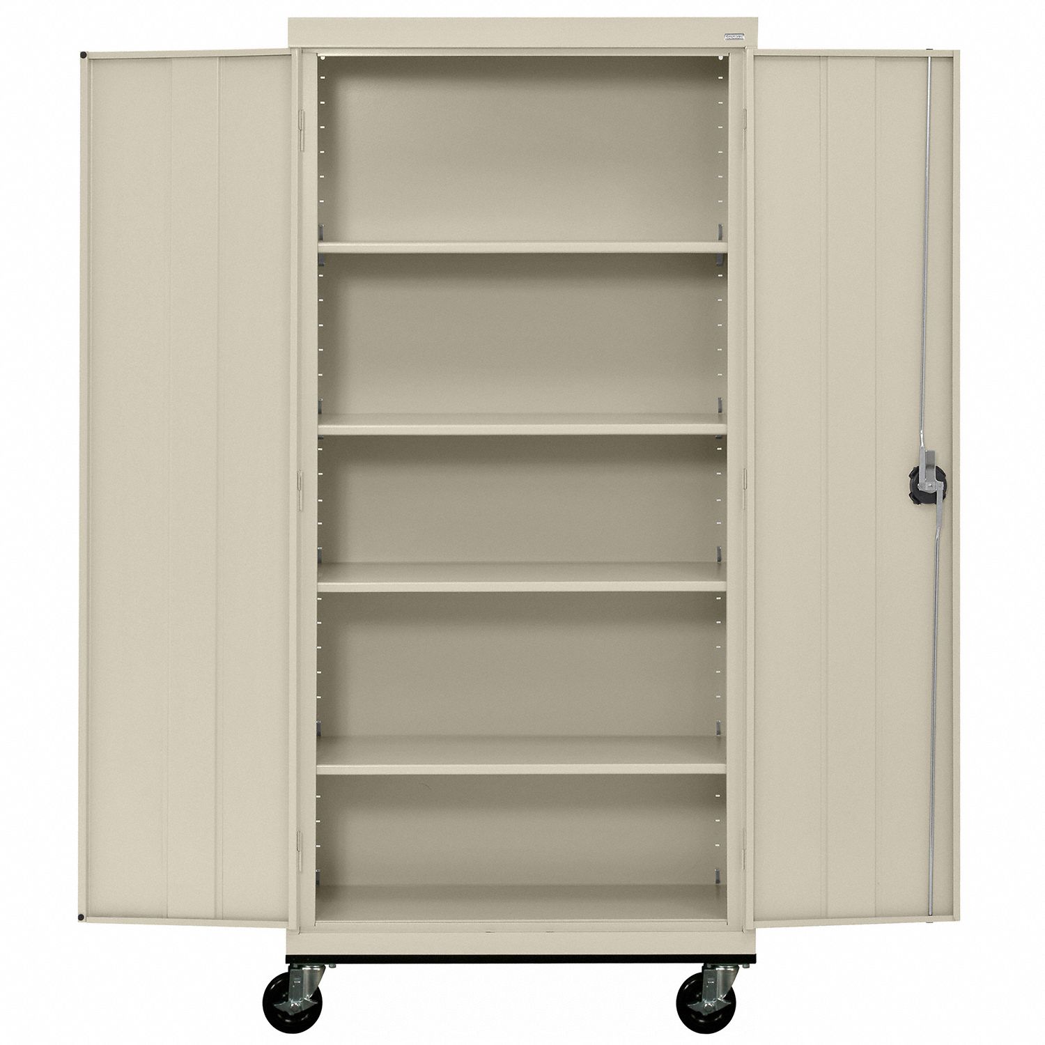 SANDUSKY Storage Casters, 36 in x 24 in x 78 in, Recessed Pull