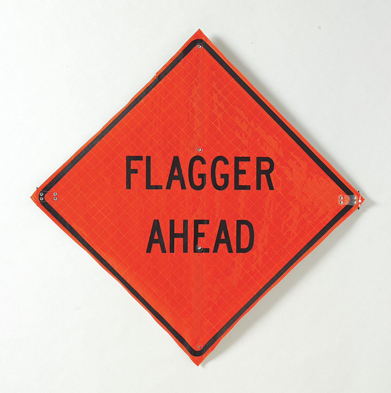 EASTERN METAL SIGNS AND SAFETY Flagger Ahead Traffic Sign, Sign Legend