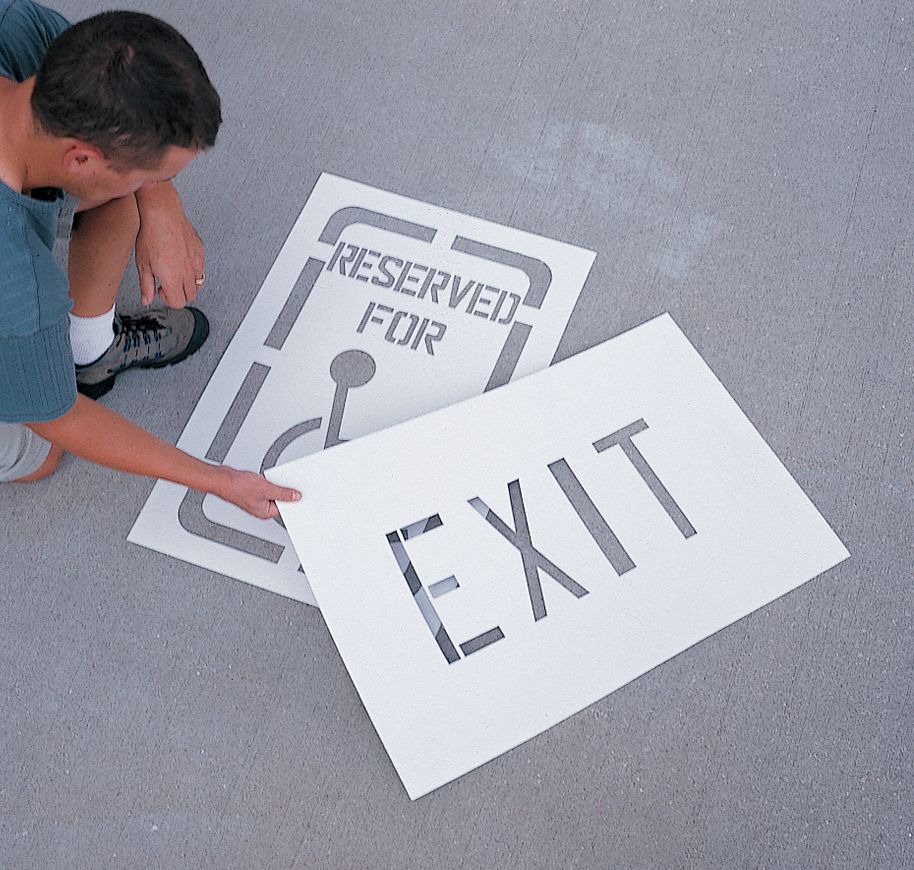 AERVOE Traffic Stencil Gen Purpose, 0 Thru 9/A Thru Z/Punctuation