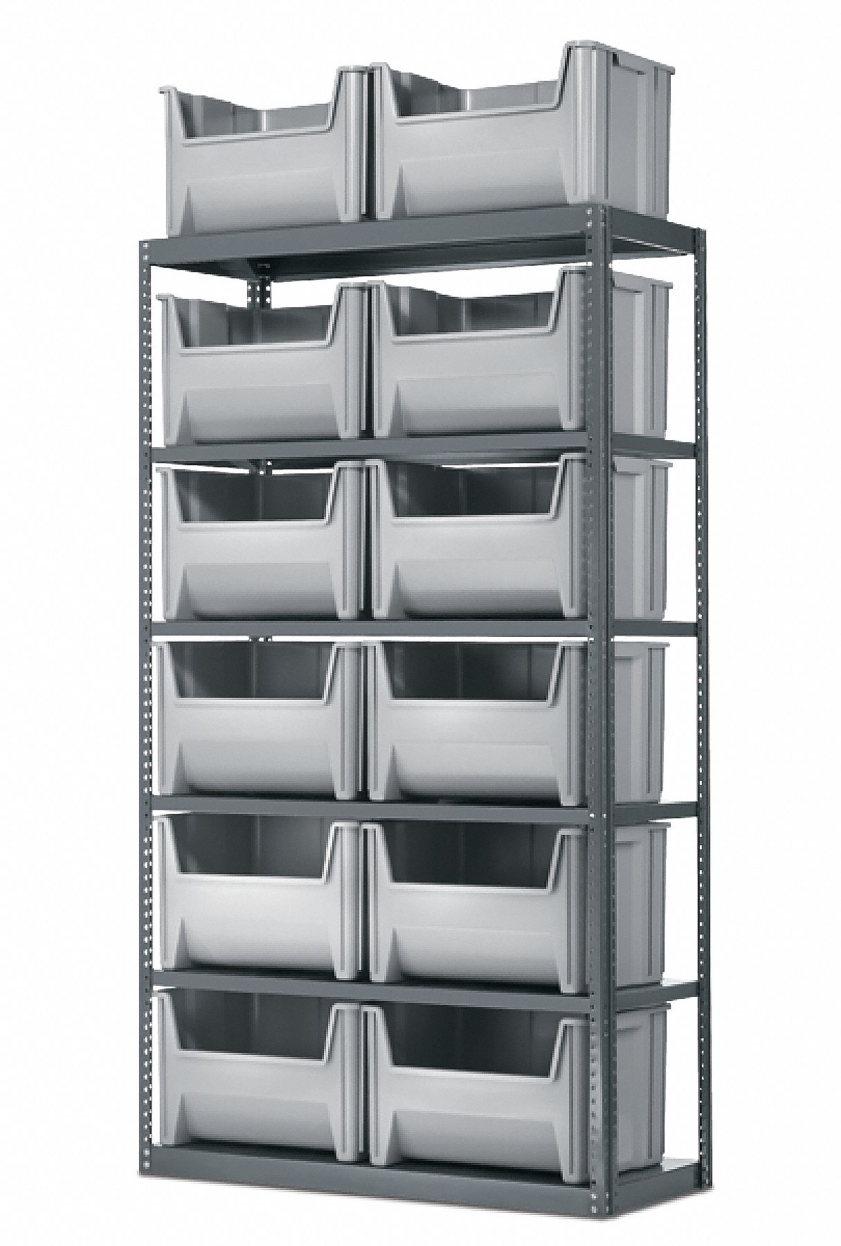 AKROMILS, 36 in x 18 in x 79 in, 1 Sided, Bin Shelving 9WHH2