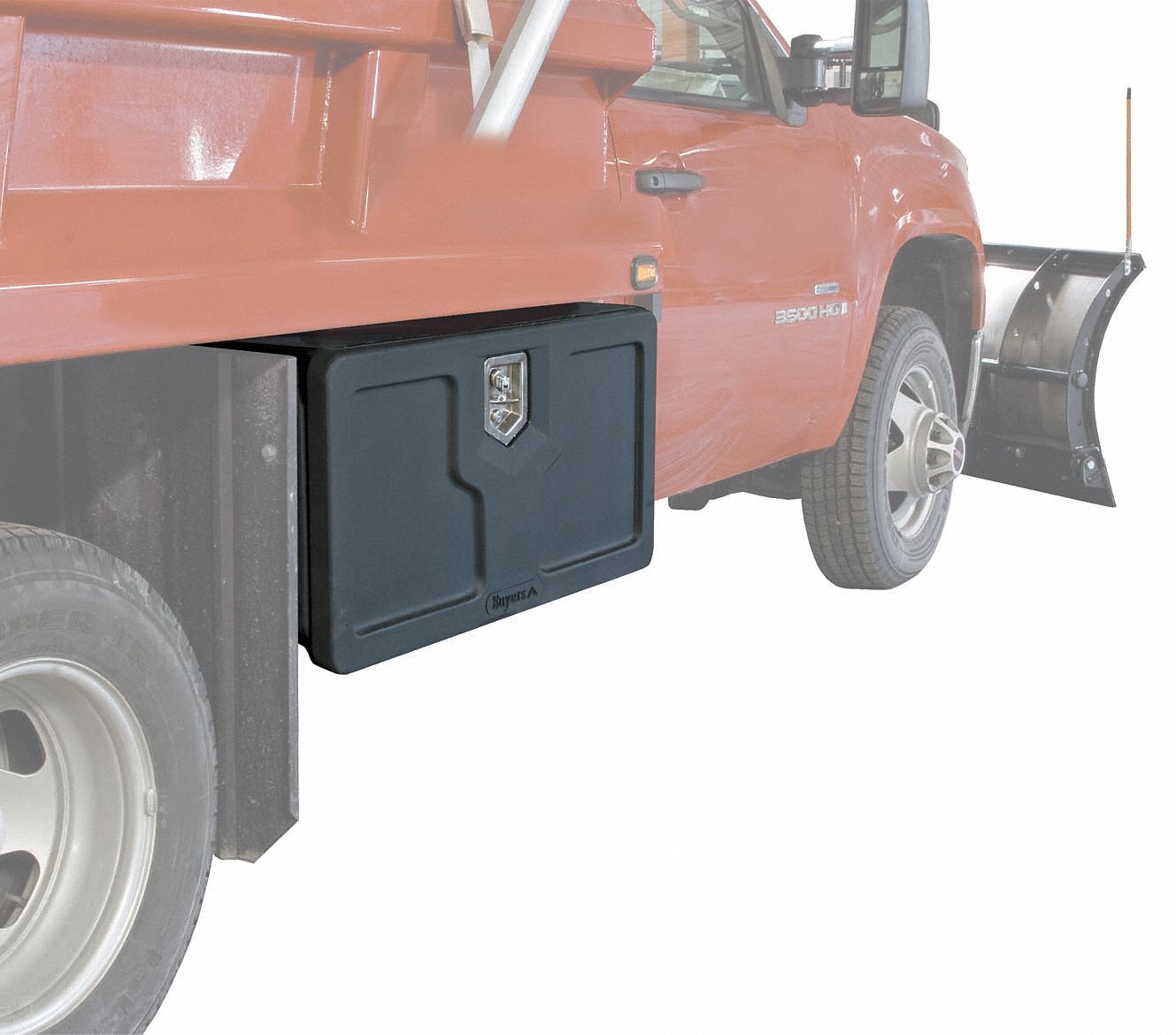 GRAINGER APPROVED Underbody Truck Box, HighDensity Polyethylene, Black