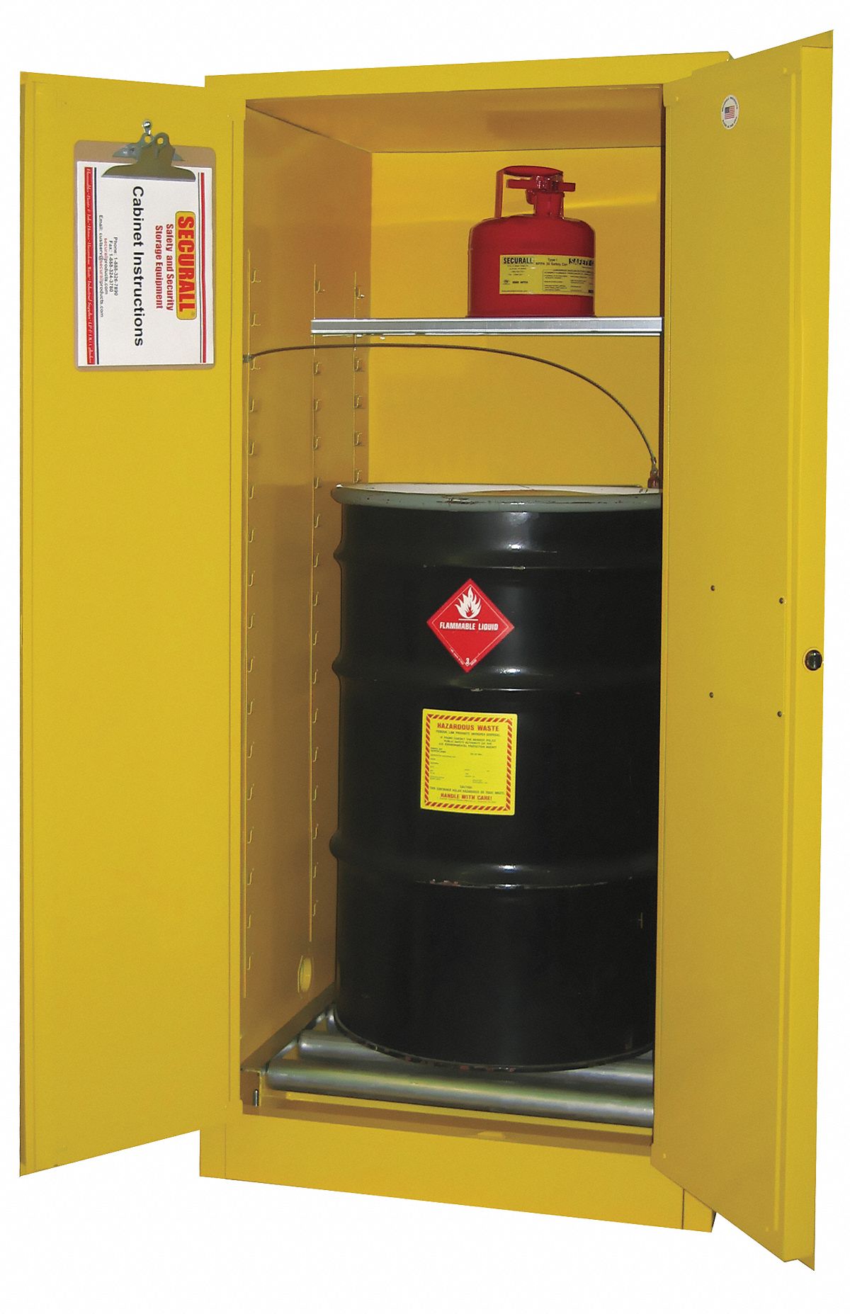 SECURALL 55 gal Hazardous Waste and Drum Storage Manual Safety