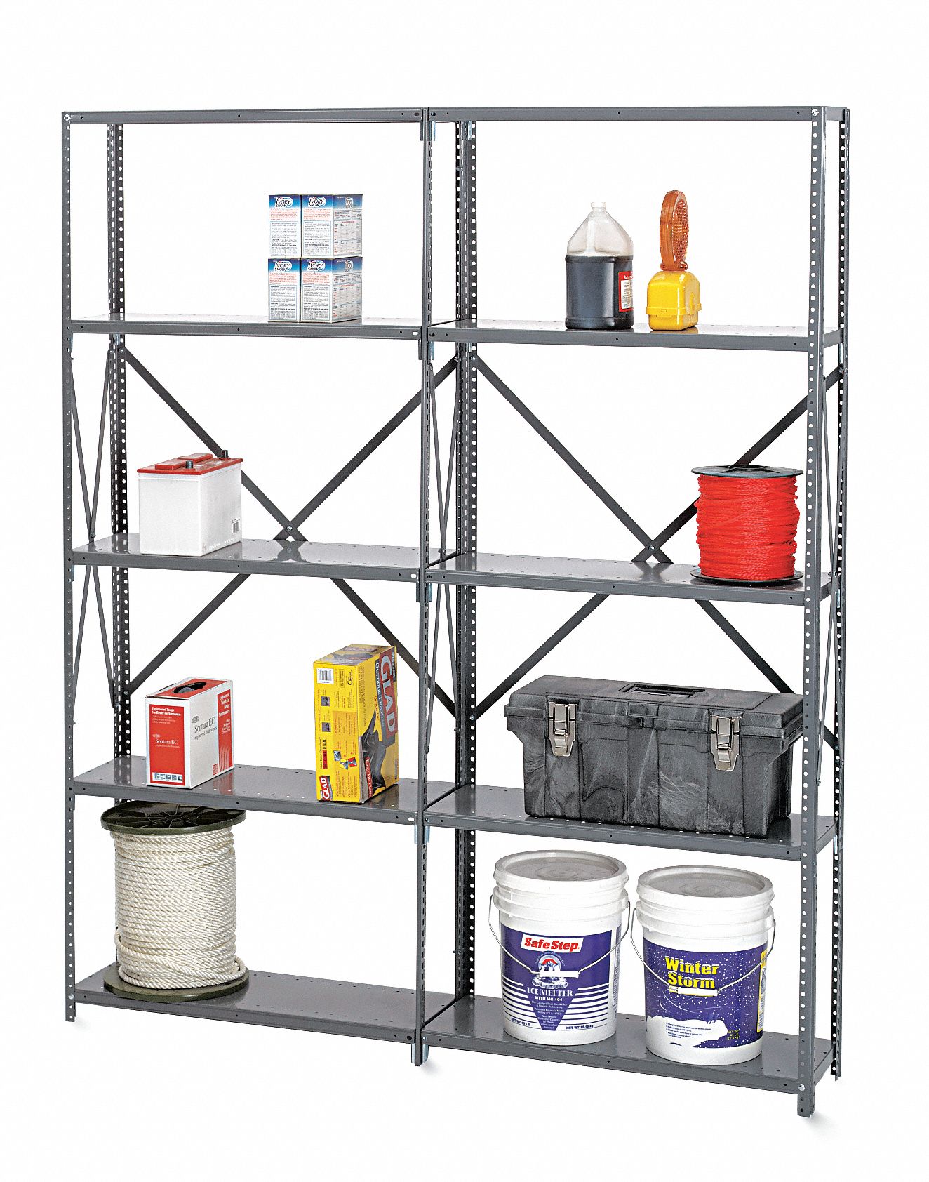 TENNSCO Metal Shelving Starter, MediumDuty, 36 in x 18 in, 84 in