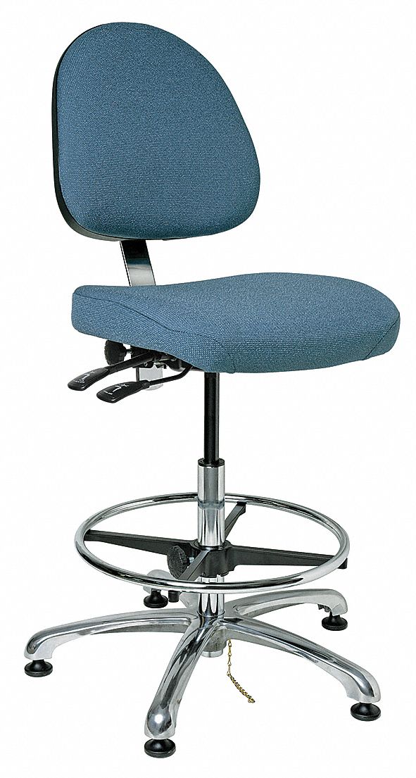 BEVCO Fabric ESD Task Chair with 23 in to 33 in Seat Height Range and