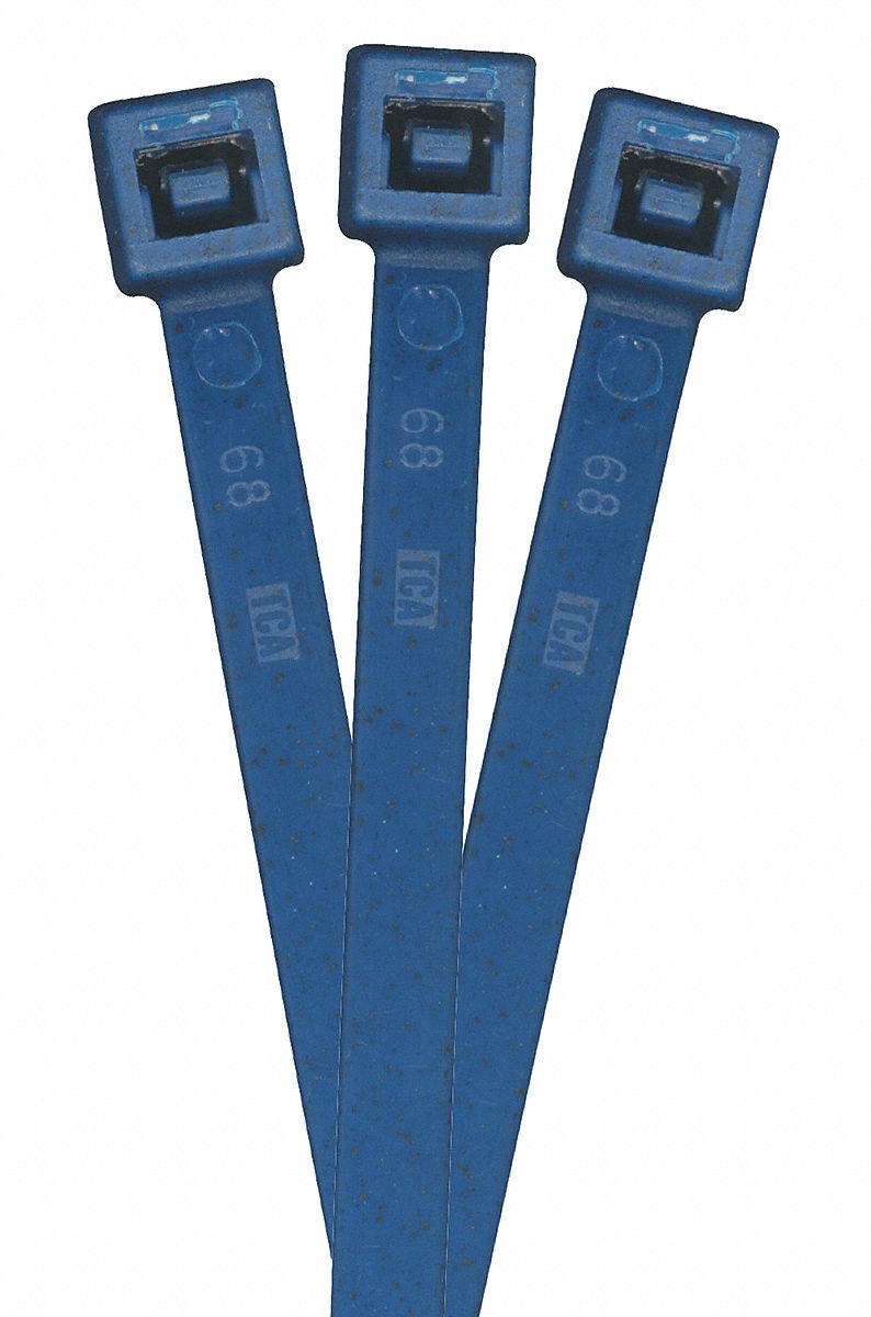 DETECTAPRO MetalDetectable Cable Ties, 8 in Length, PK 100 9MVA0