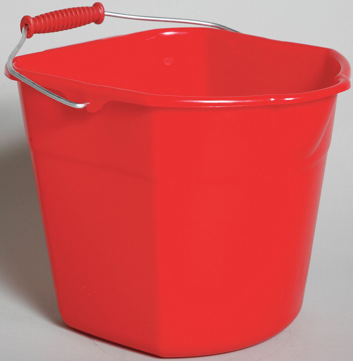 41/4 gal. Red Plastic Mop Bucket, 1 EA Grainger
