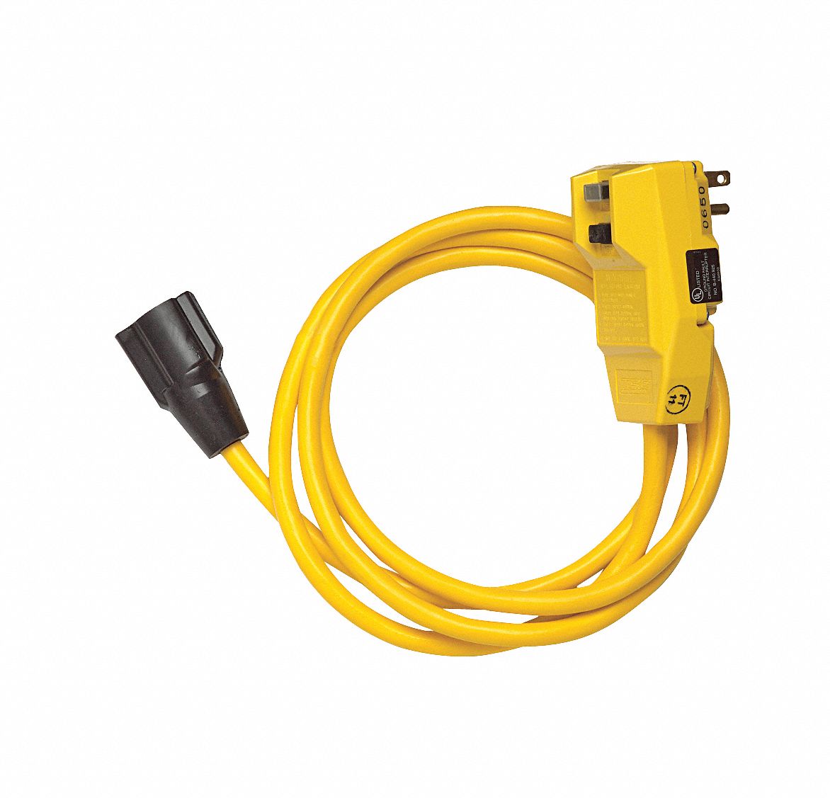 Plug-In GFCI with Cord, 6.0 ft, Yellow, 15.0, Plug Configuration NEMA 5