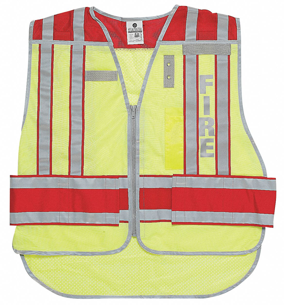 Safety Vest ANSI Class Class 2, Green/Red, Fire Safety Vest 9XD32