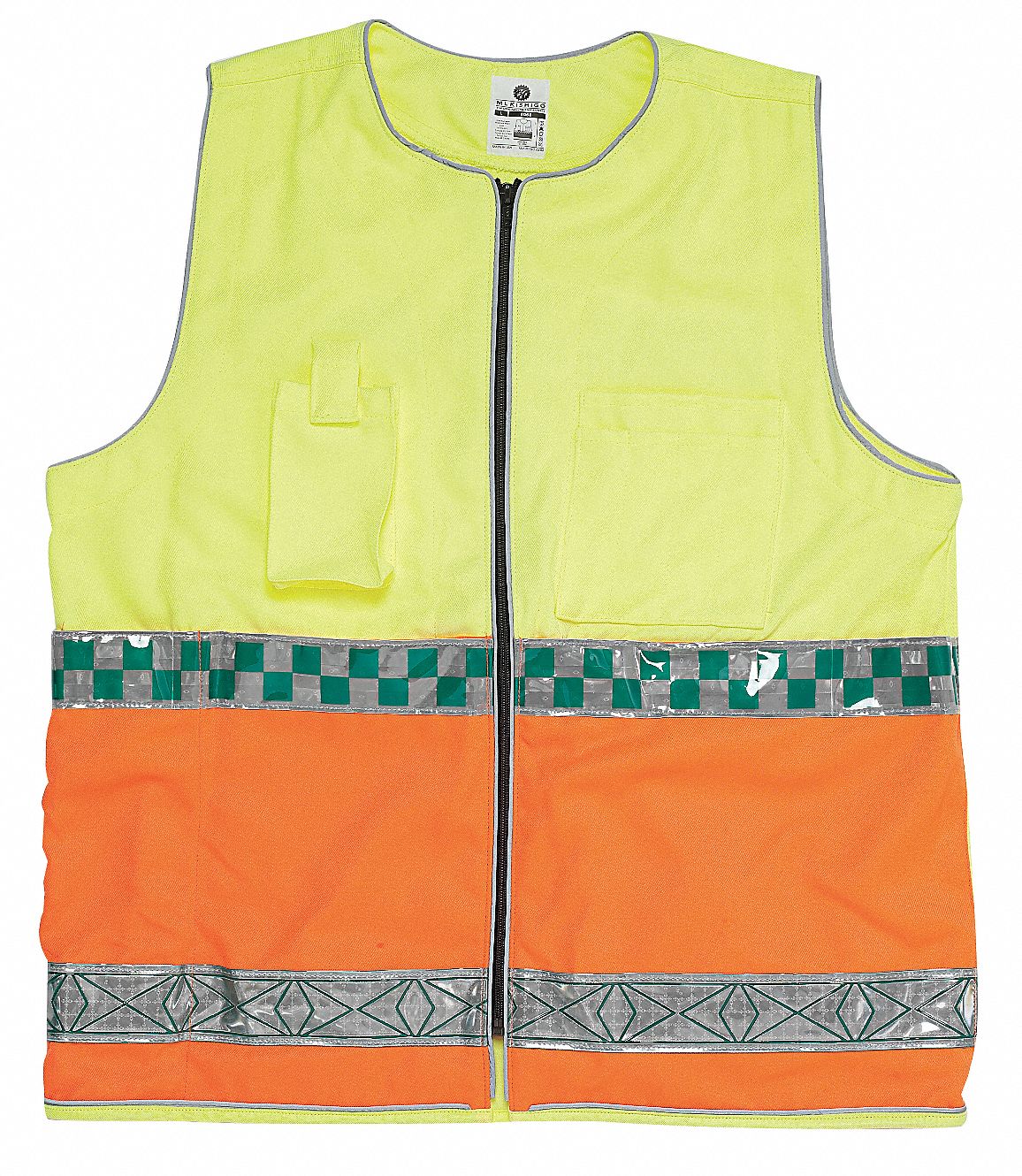 Safety Vest ANSI Class 2, Green, EMS Safety Vest 9XJ848068XL2X