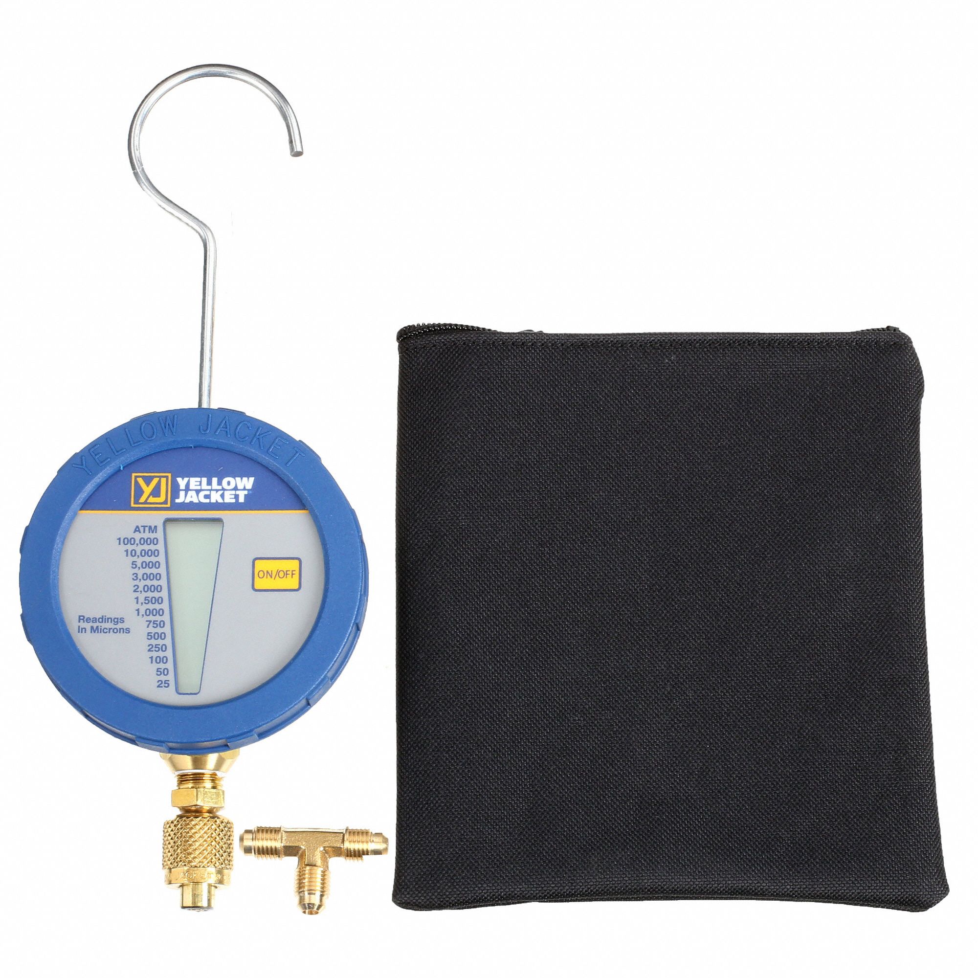 YELLOW JACKET Vacuum Gauge, LCD Display, Measuring Range 25 to 100,000
