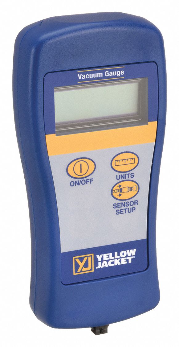 YELLOW JACKET, Digital, 10 to 25,000 Microns, Vacuum Gauge 9XHF8