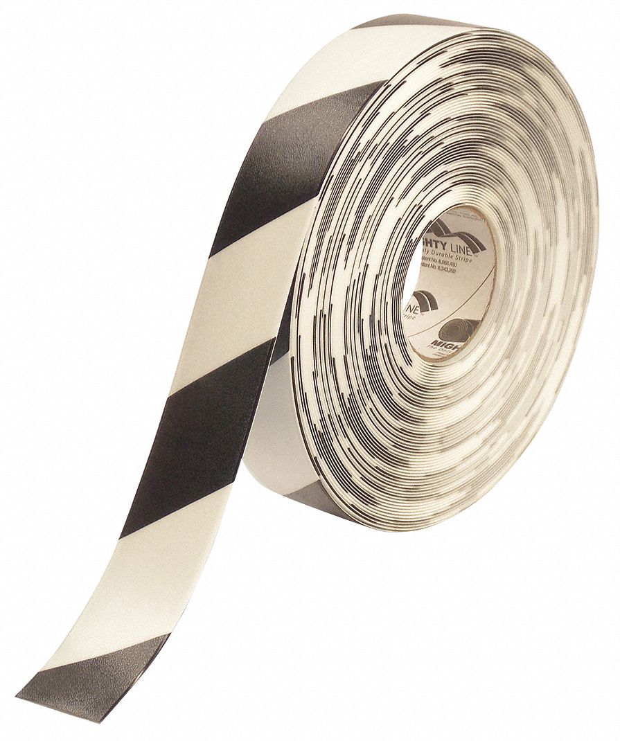 ExtraDurable, Striped, Floor Marking Tape 9YKC82RWCHV Grainger