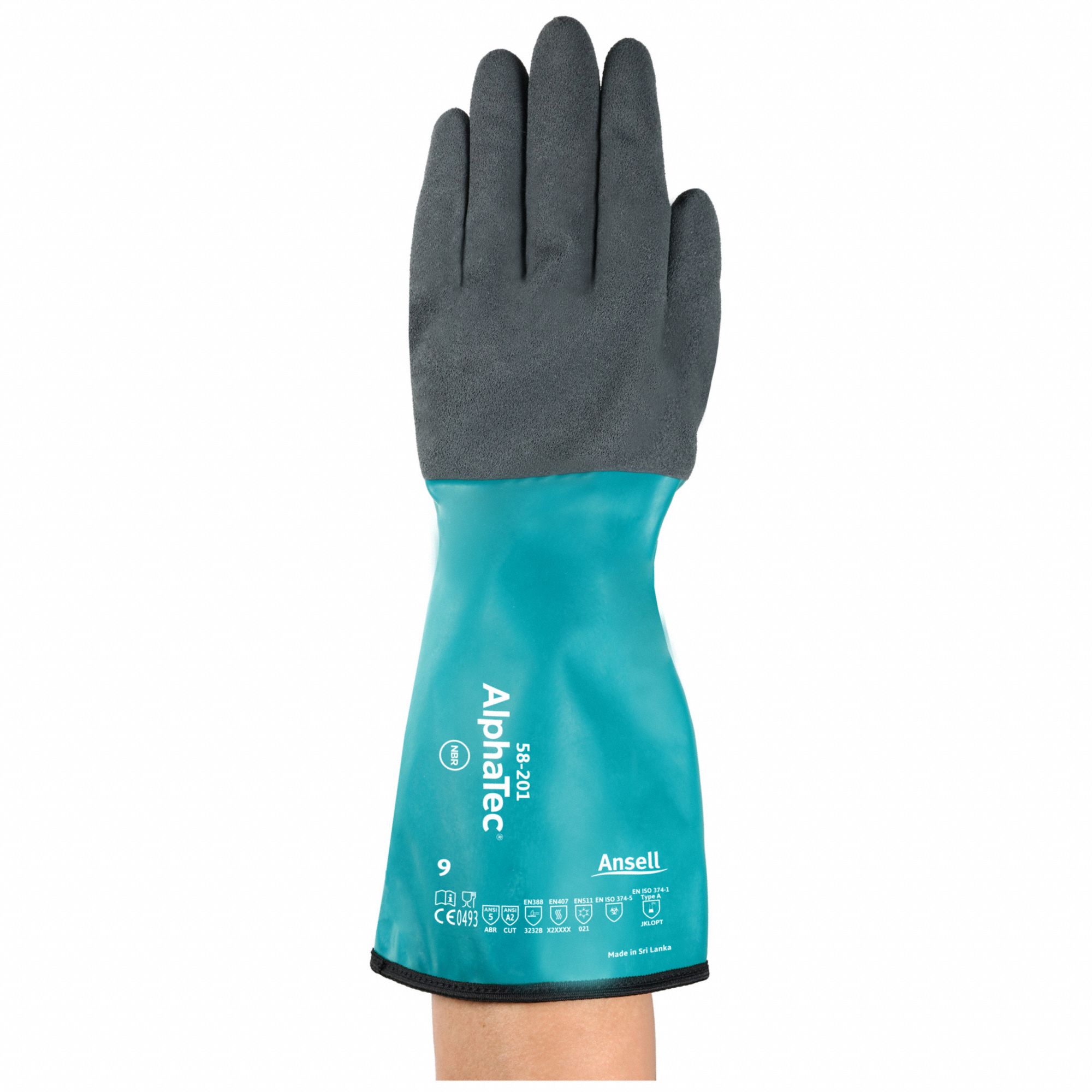 ANSI/ISEA Cut Level A2, 13 in Glove Lg, Chemical Resistant Gloves