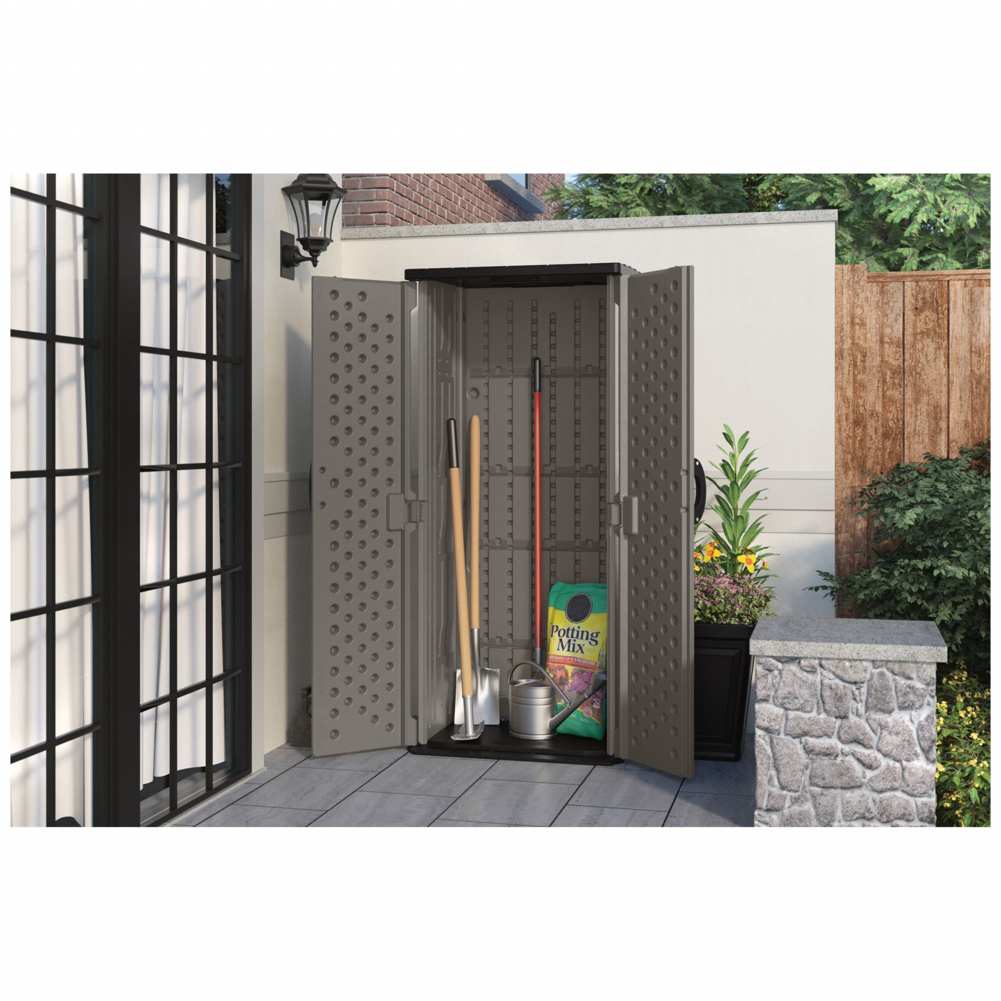 SUNCAST Plastic Storage 22 cu ft Capacity, White, 27 in x 20 1