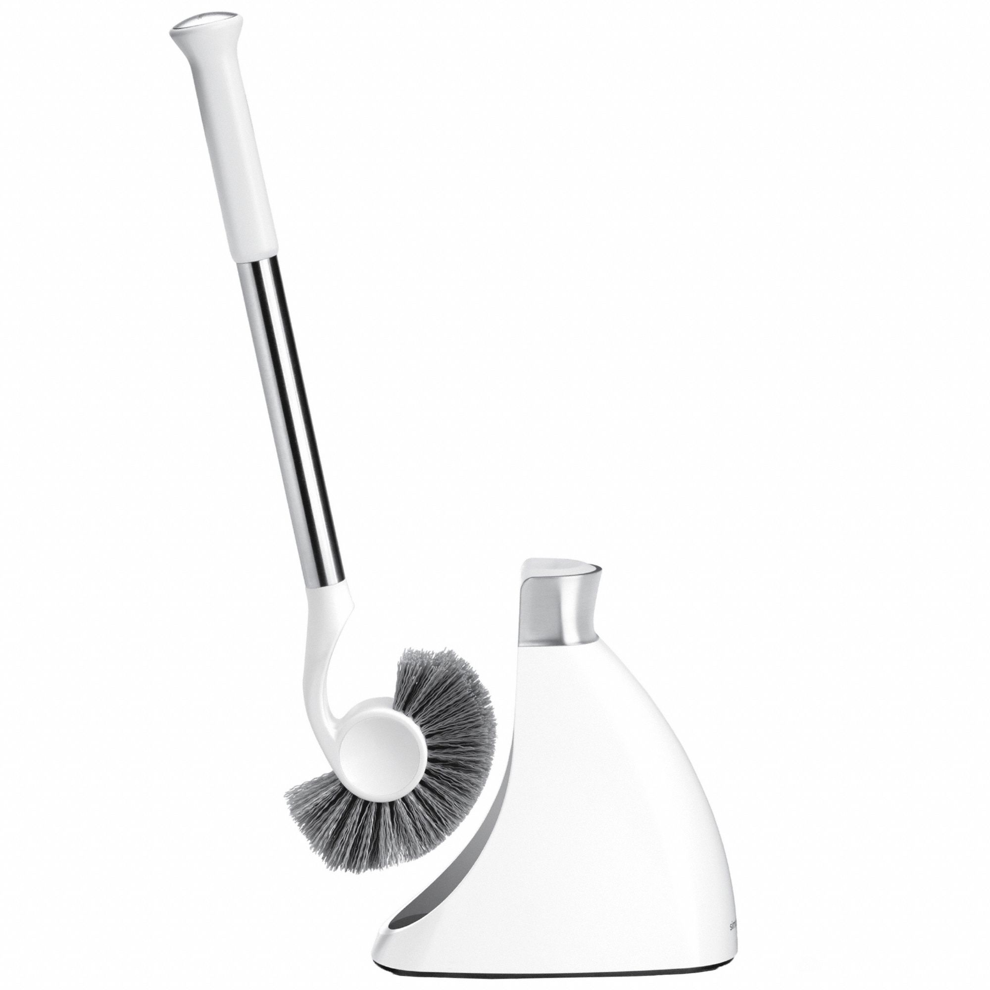 SIMPLEHUMAN, Polypropylene, Gray, Toilet Brush with Caddy 801W60BT1083 Grainger