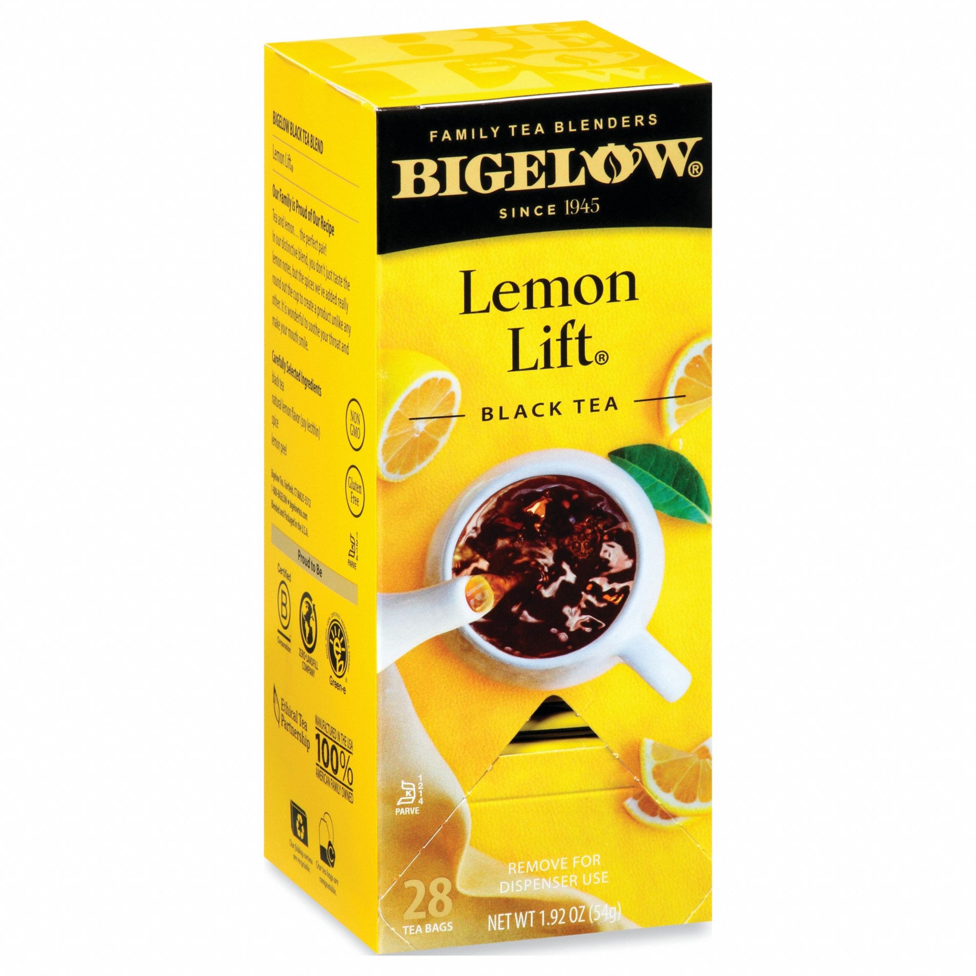 BIGELOW, Lemon, Tea Bag Beverage Pack, Tea 43RE0110342 Grainger