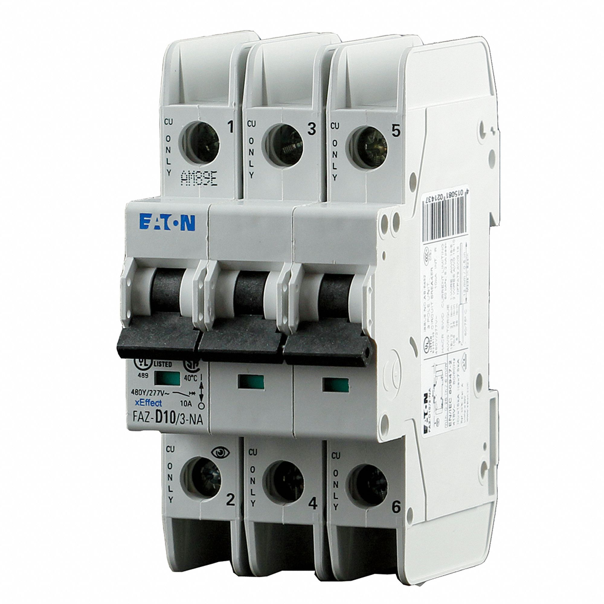 UL489 DIN RailMount Miniature Circuit Breakers Grainger Industrial