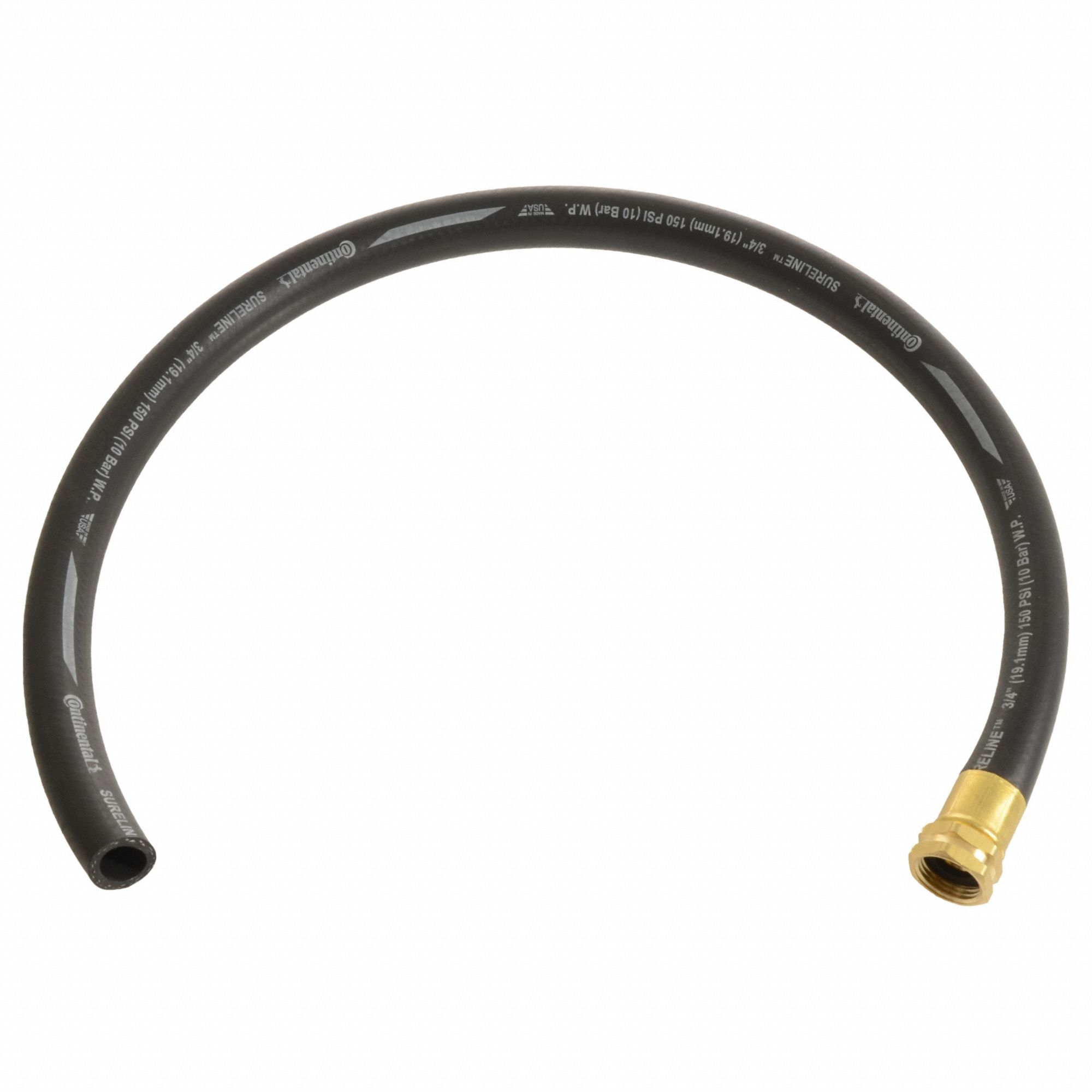 Brass 3/4" FGHT x Open, Black, Service Sink Hose 820GC9CWH05003F
