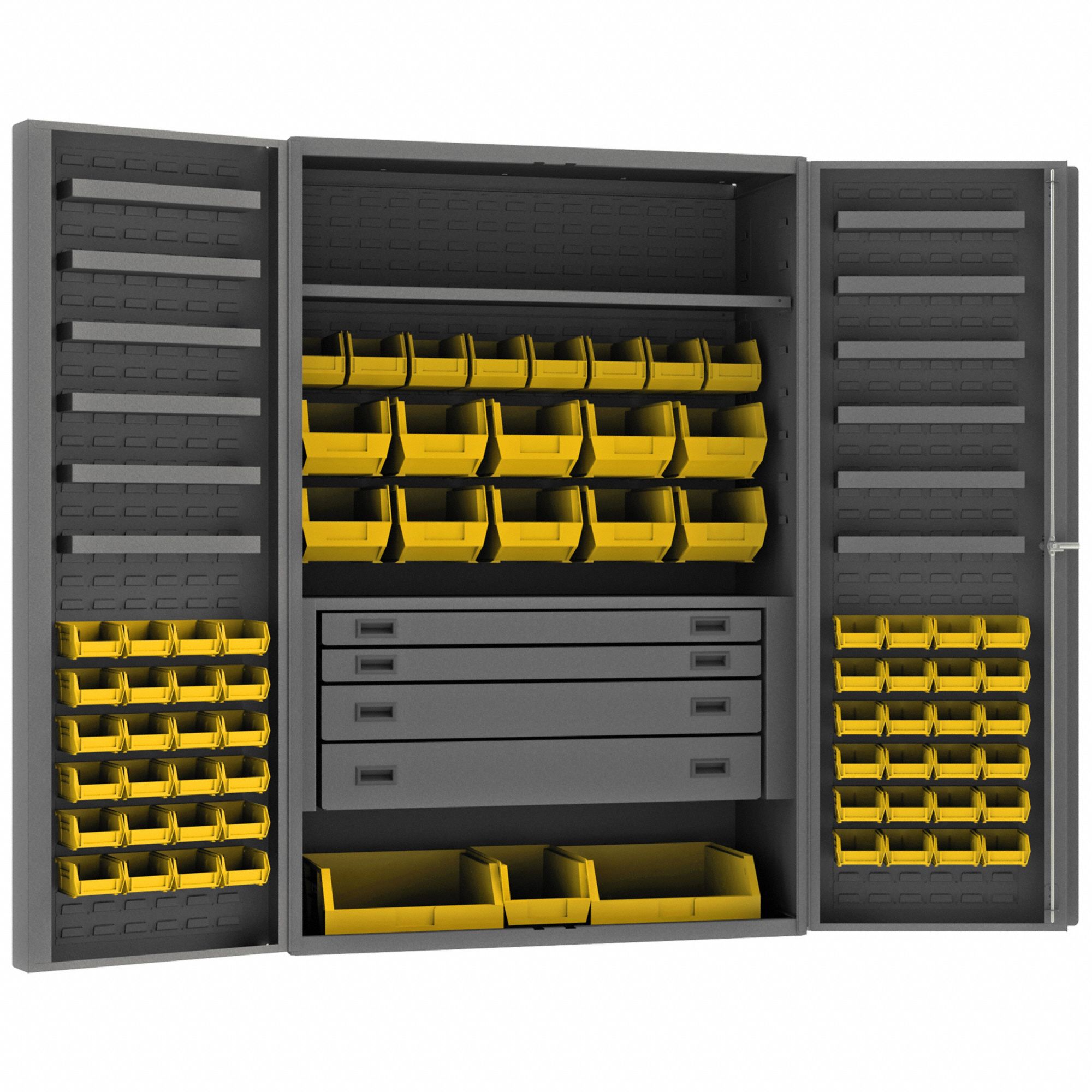 DURHAM MFG, 36 in x 24 in 72 in, 13 Shelves, Bin 36FC27