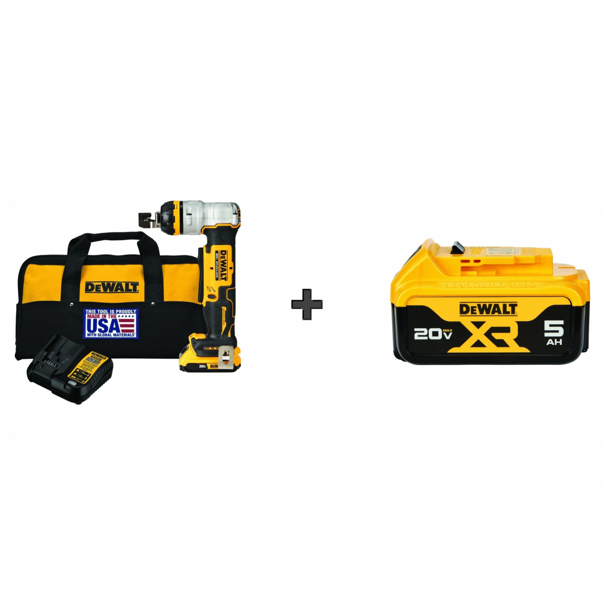 DEWALT, 20V MAX*, Pistol Grip, Cordless Cable Cutter w/ BONUS BATTERY