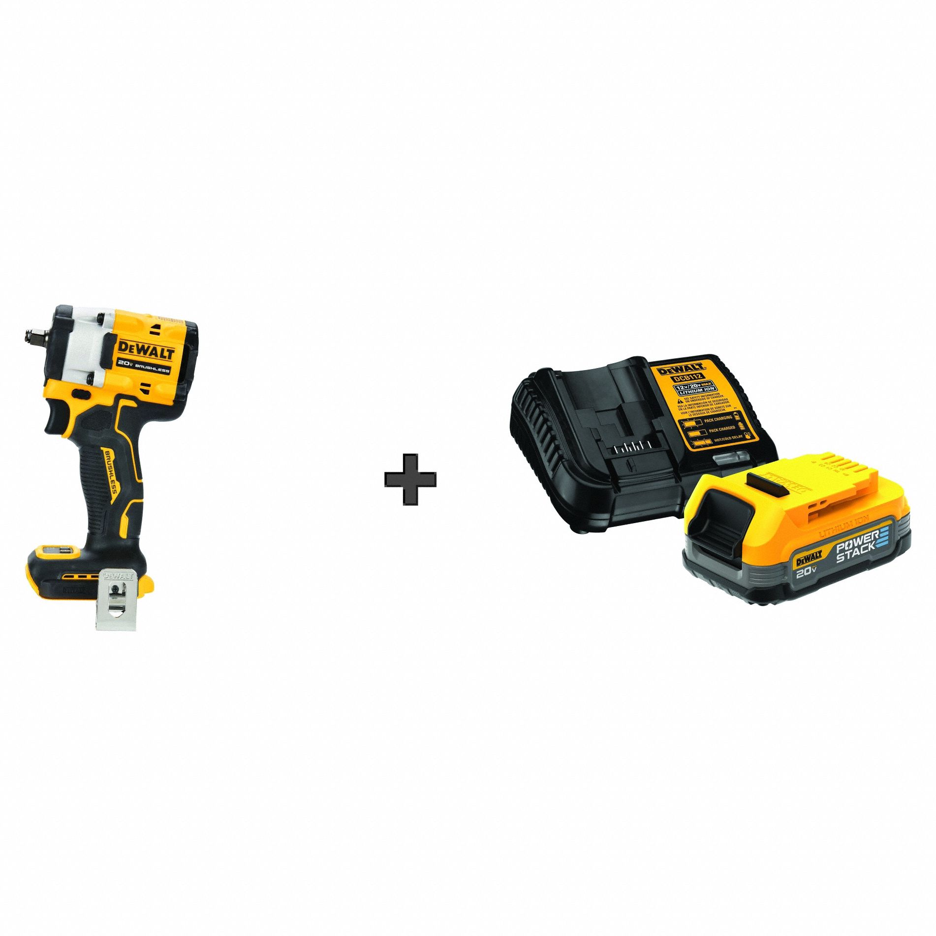 3/8 in Drive Size, 300 ftlb Fastening Torque, Cordless Impact Wrench,3