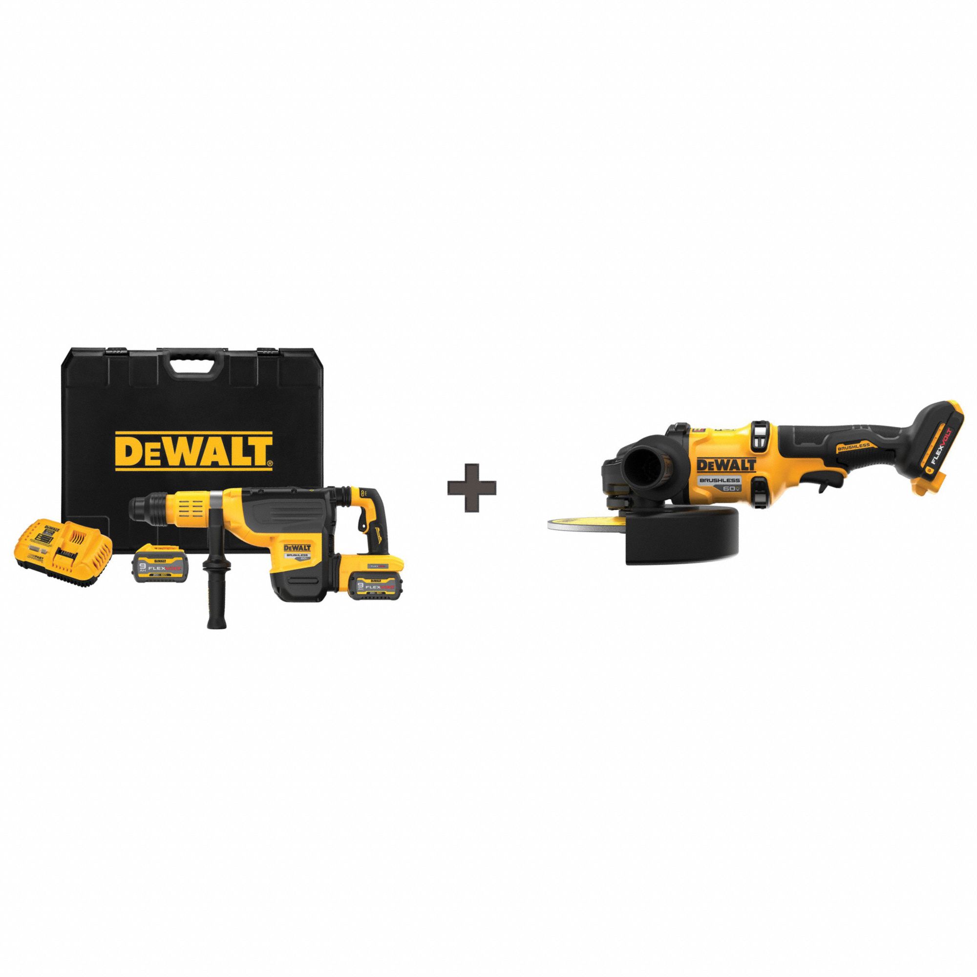 DEWALT, 60 V, SDS-Max, Rotary Hammer - 386GZ5|DCH775X2/DCG440B - Grainger